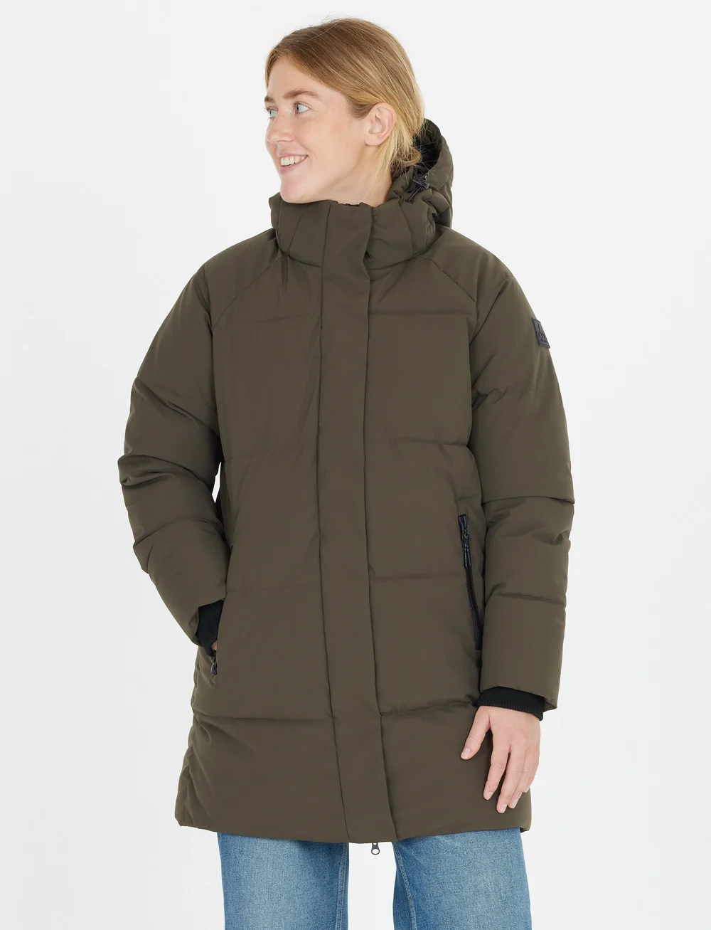 Whistler - Greyston W Long Puffer Jacket - dunjakker - black ink - 0