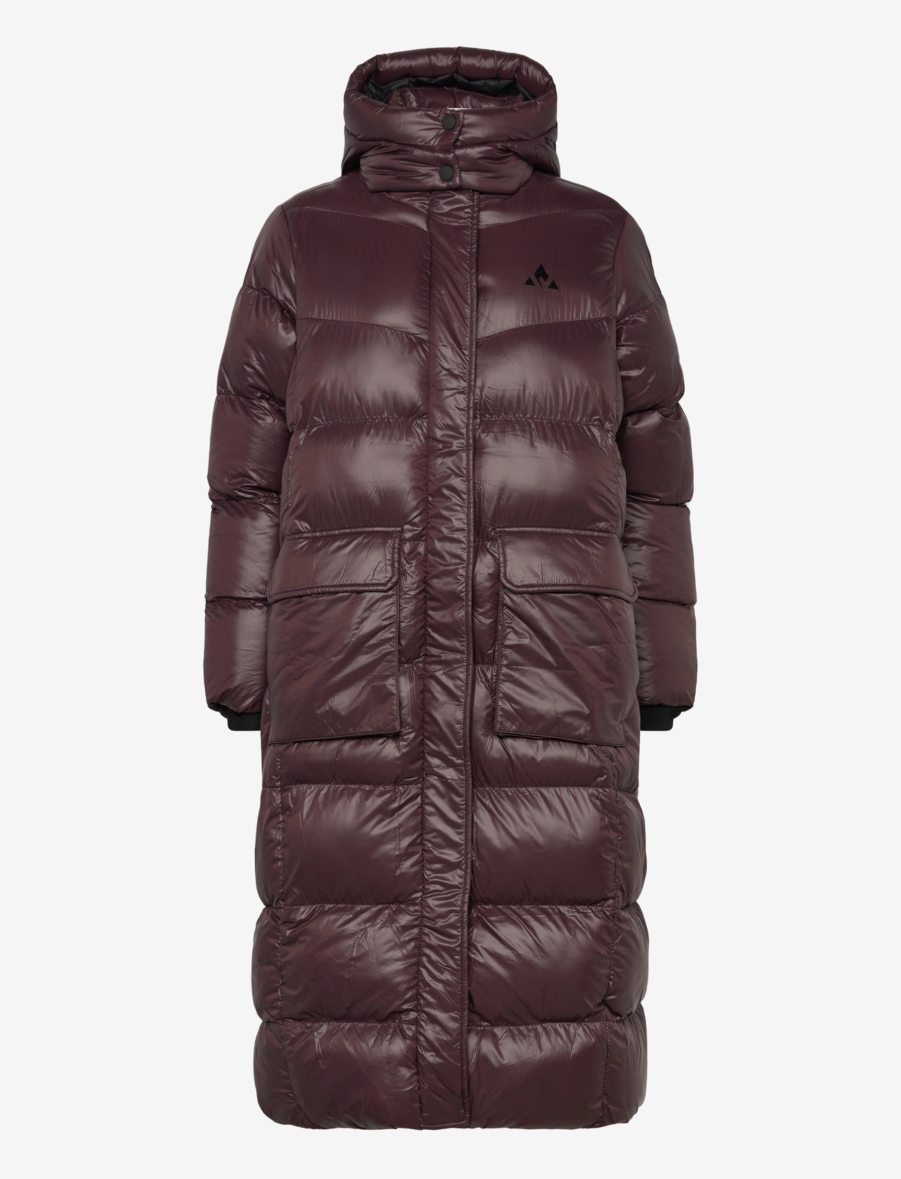 Whistler - Lakewood W Long Puffer Jacket - dunjakker - fudge - 1
