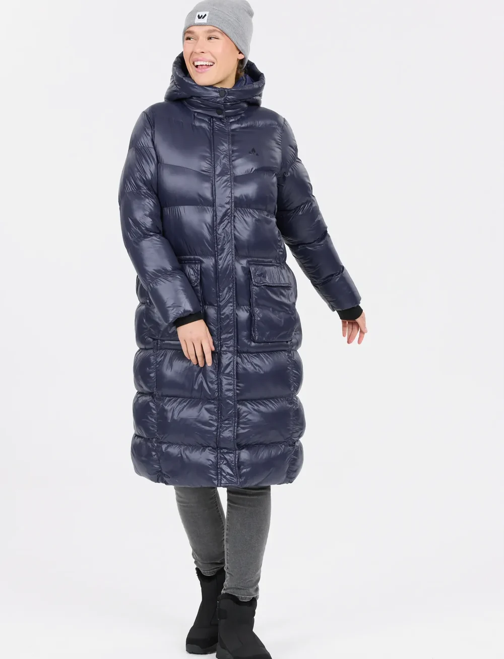 Whistler - Lakewood W Long Puffer Jacket - daunenjacken - navy blazer - 0