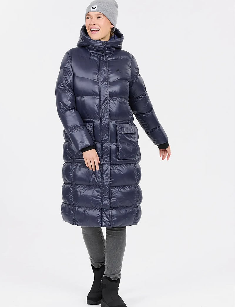 Whistler - Lakewood W Long Puffer Jacket - down jackets - navy blazer - 0