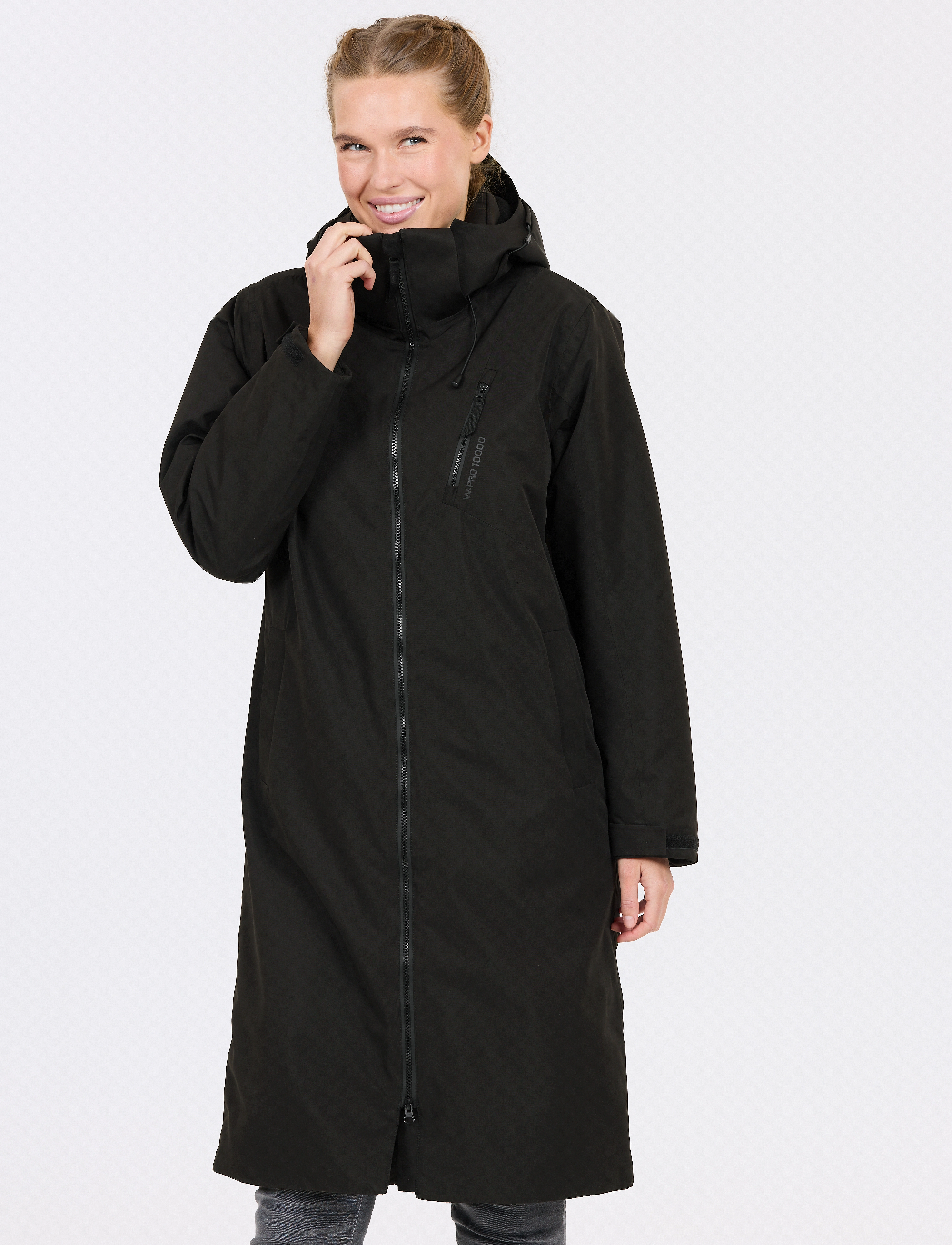 Whistler Bellway W Parka W-Pro 10000, Kvinder, Lang Parka, Sort, Str: 36