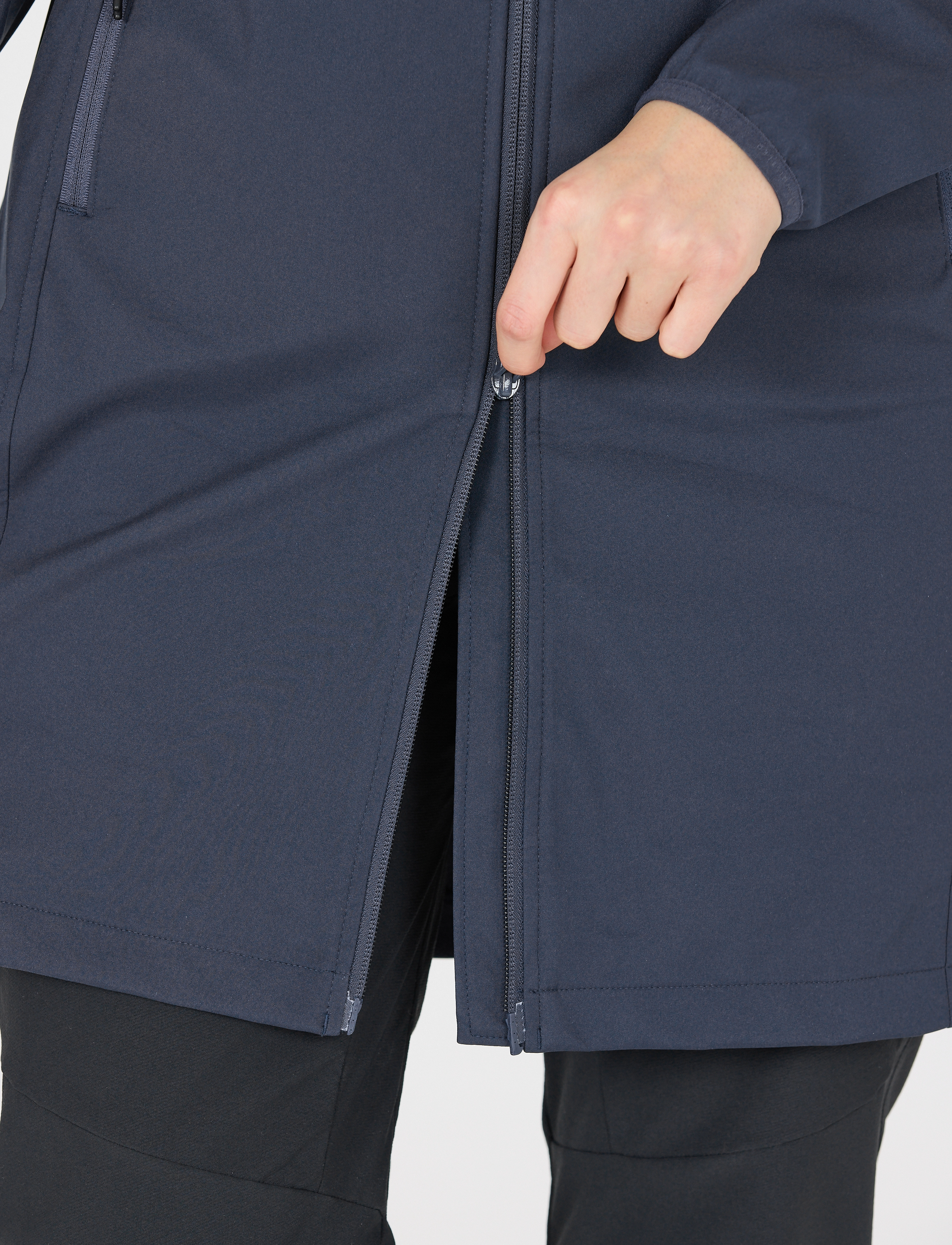 Whistler - Luango W Long Softshell Jacket - parka stiliaus paltai - navy blazer - 4