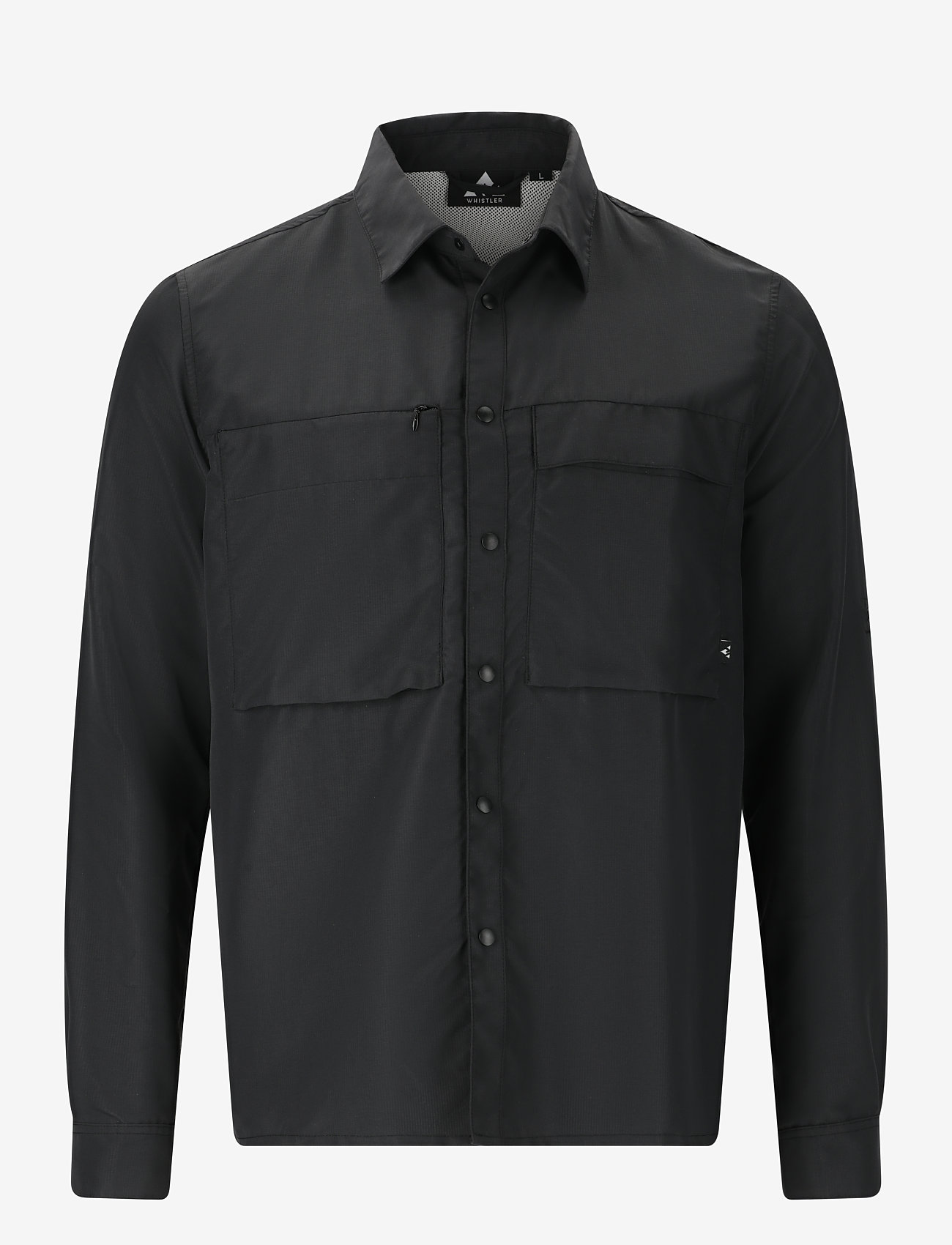 Whistler - Elm M L-S Shirt - toppe & t-shirts - black - 1