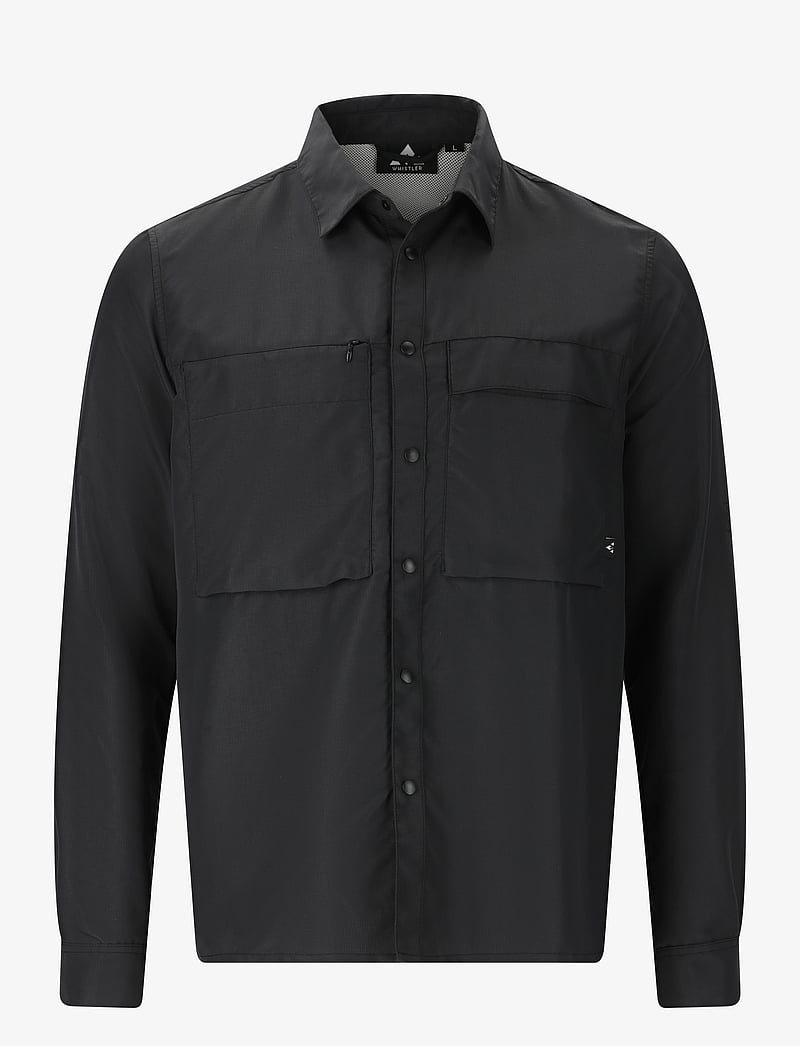 Whistler - Elm M L-S Shirt - toppe & t-shirts - black - 1