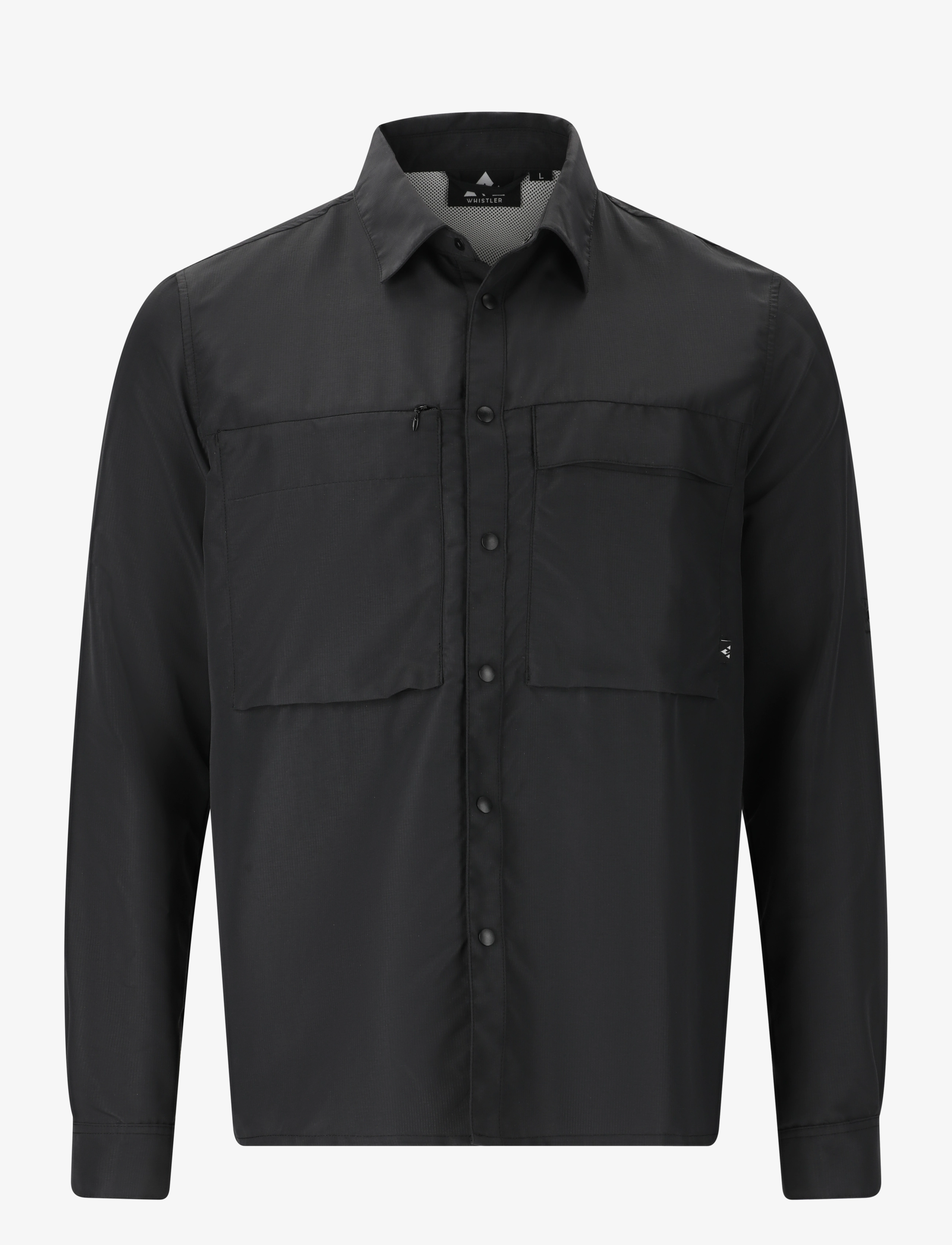 Whistler Elm M L-S Shirt - Särgid - BLACK / black