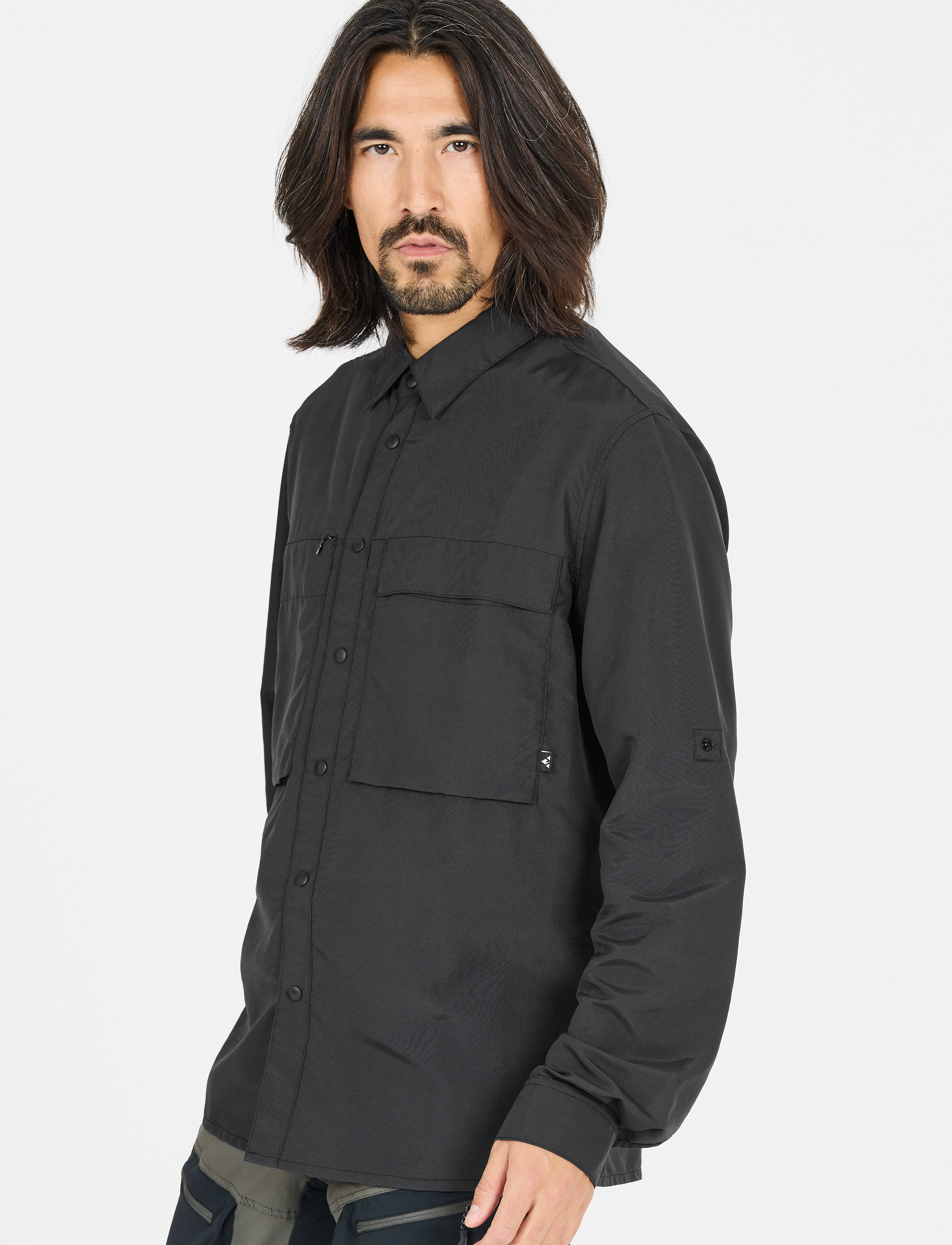 Whistler Elm M L-S Shirt - Shirts - BLACK / black
