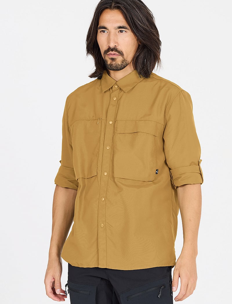 Whistler - Elm M L-S Shirt - oberteile & t-shirts - dull gold - 0