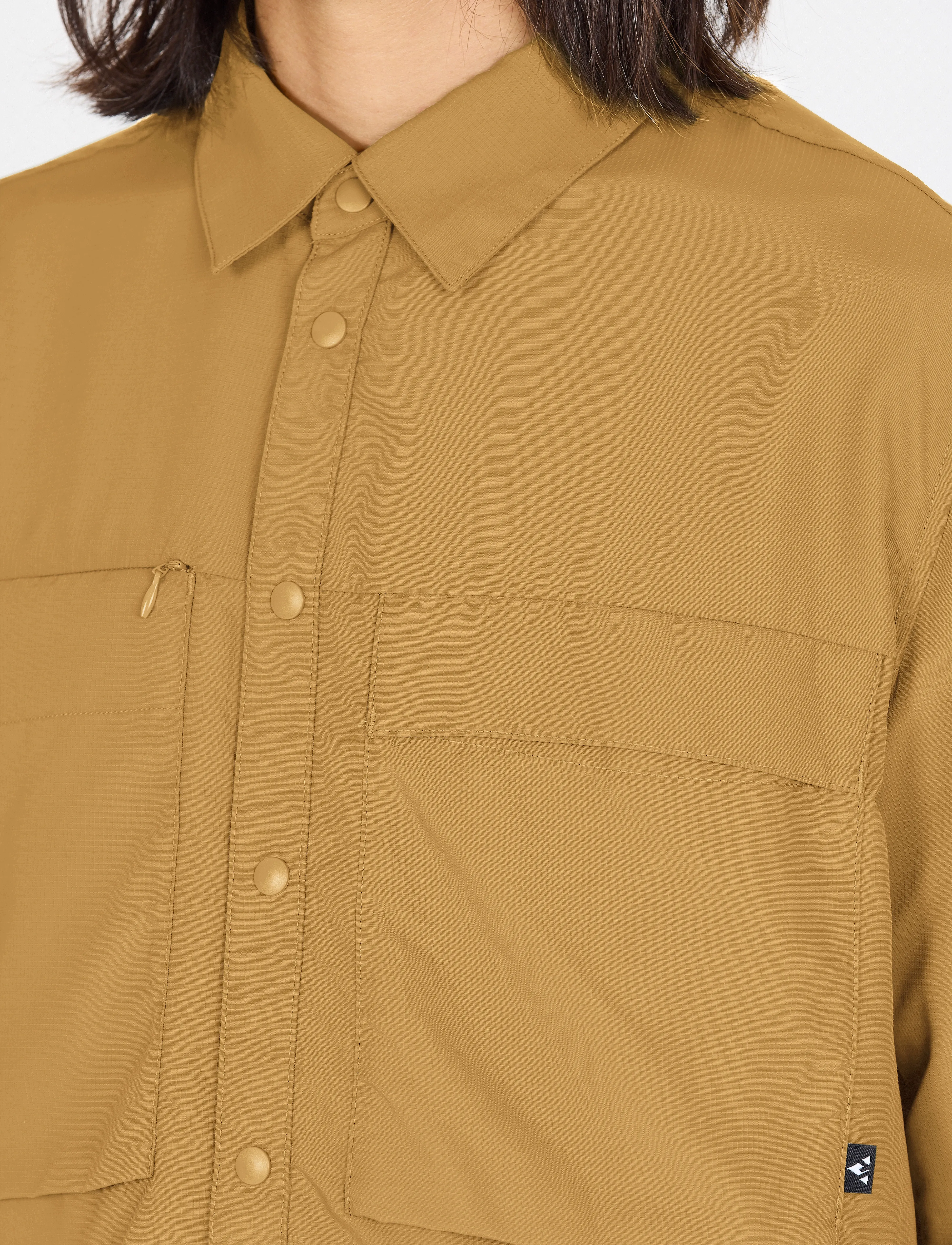 Whistler - Elm M L-S Shirt - toppe & t-shirts - dull gold - 4