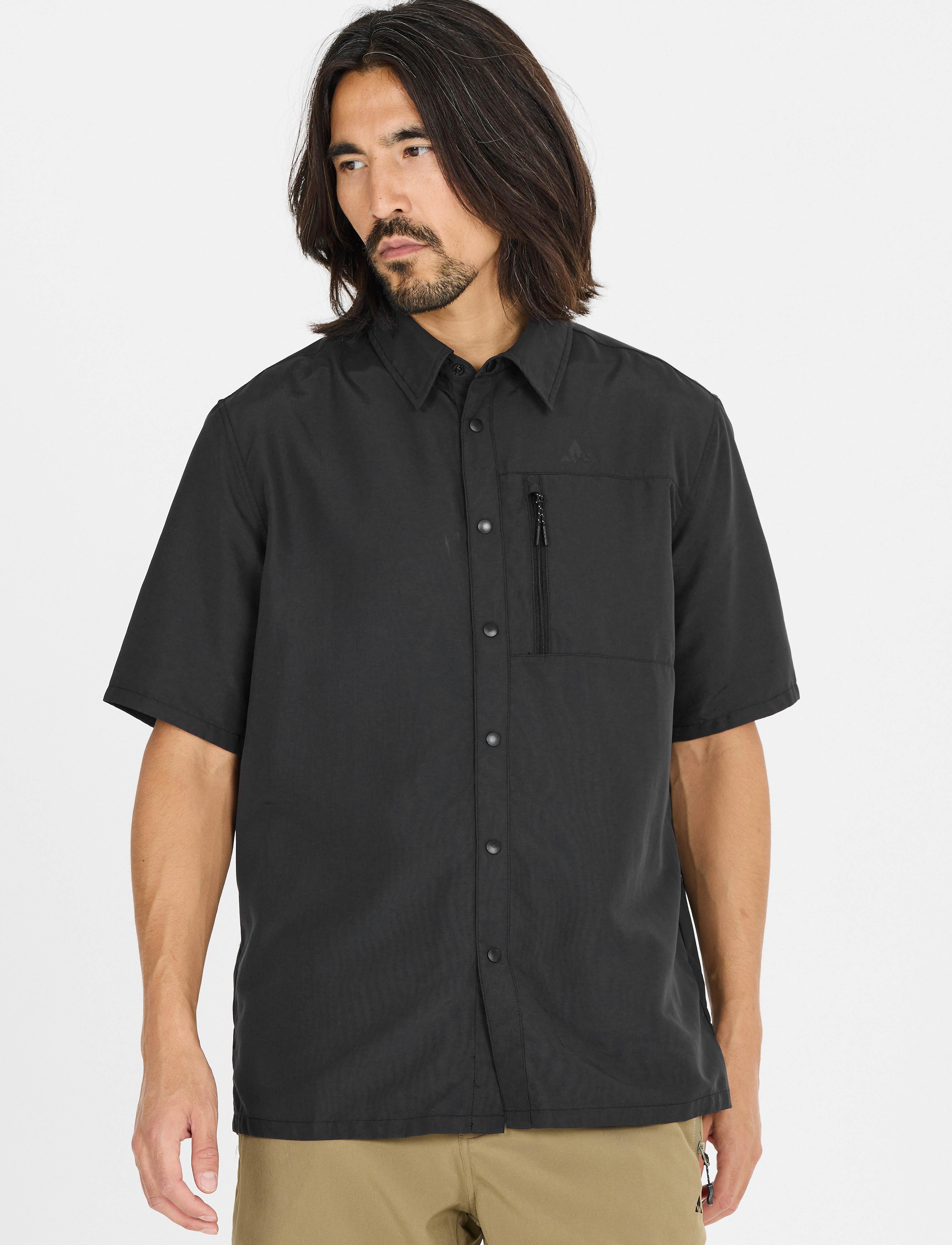 Whistler Elm M S-S Shirt - Skjorter - BLACK / black