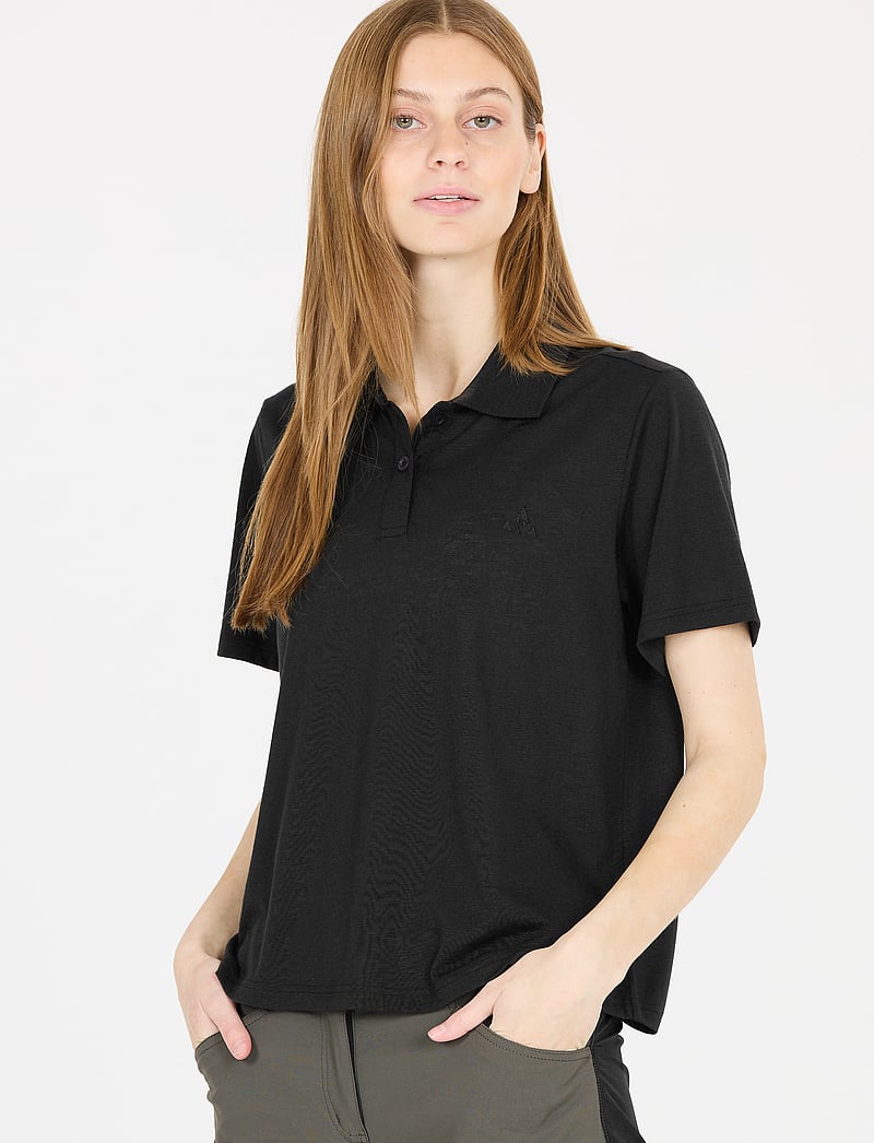 Whistler - Vale W S-S Polo - toppar & t-shirts - black - 0