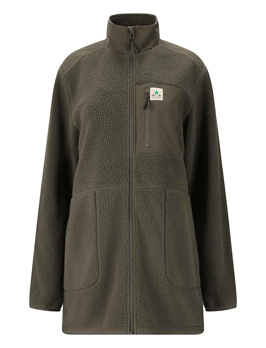 Whistler - Felis W Long Teddy Jacket - oberteile - black ink - 1