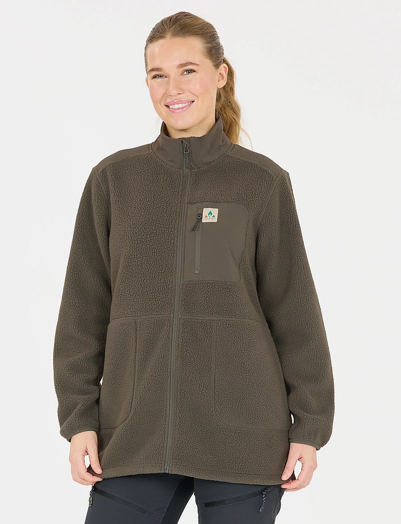 Whistler - Felis W Long Teddy Jacket - hauts - black ink - 5