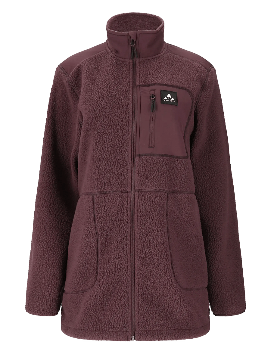 Whistler - Felis W Long Teddy Jacket - oberteile - fudge - 1