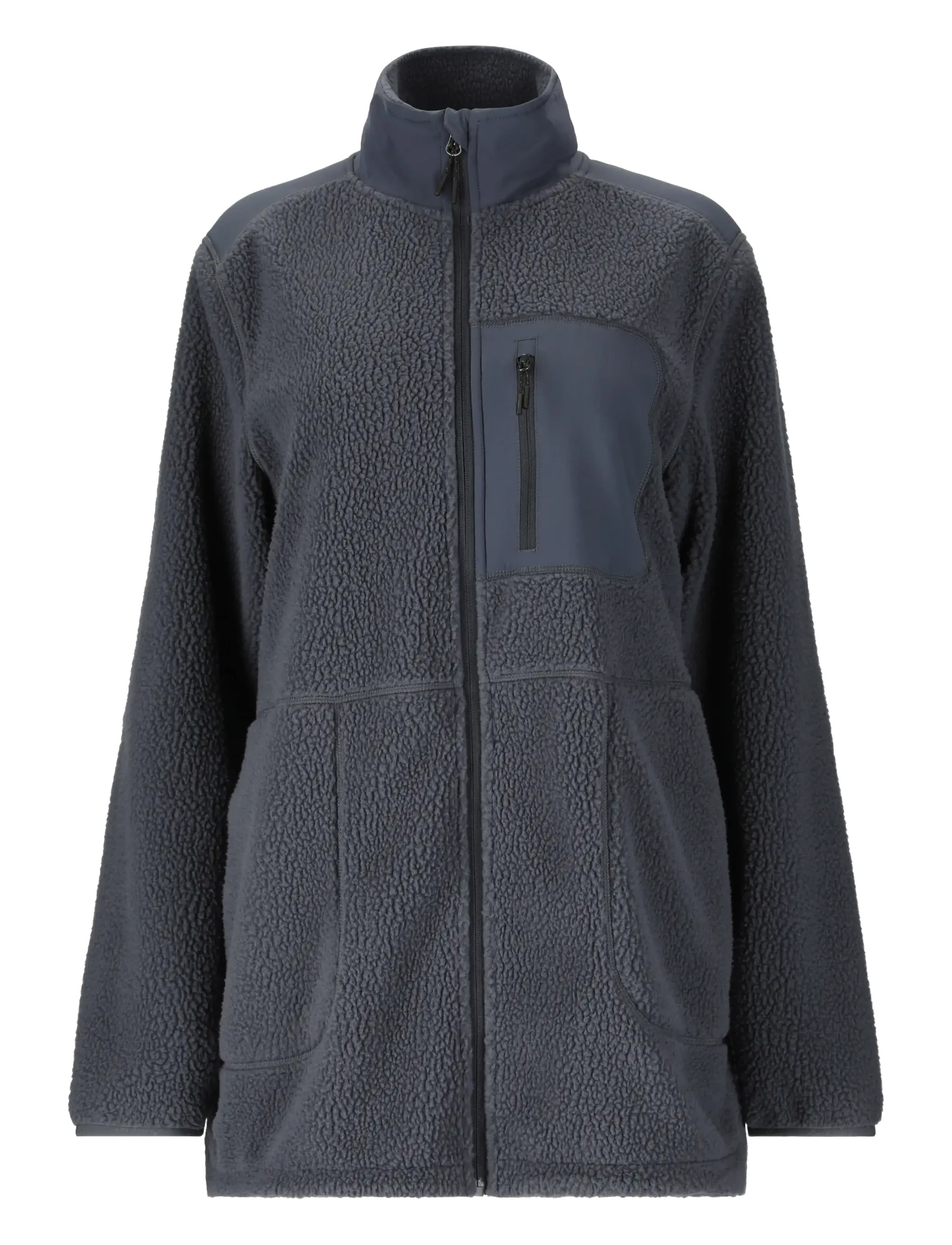 Felis W Long Teddy Jacket - OMBRE BLUE