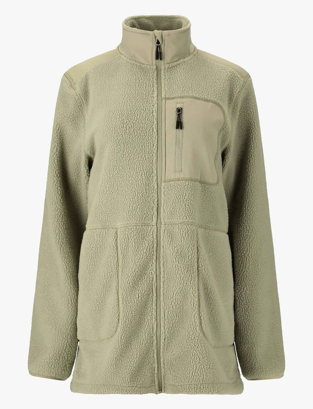 Whistler - Felis W Long Teddy Jacket - midlayer-jakker - seagrass - 1