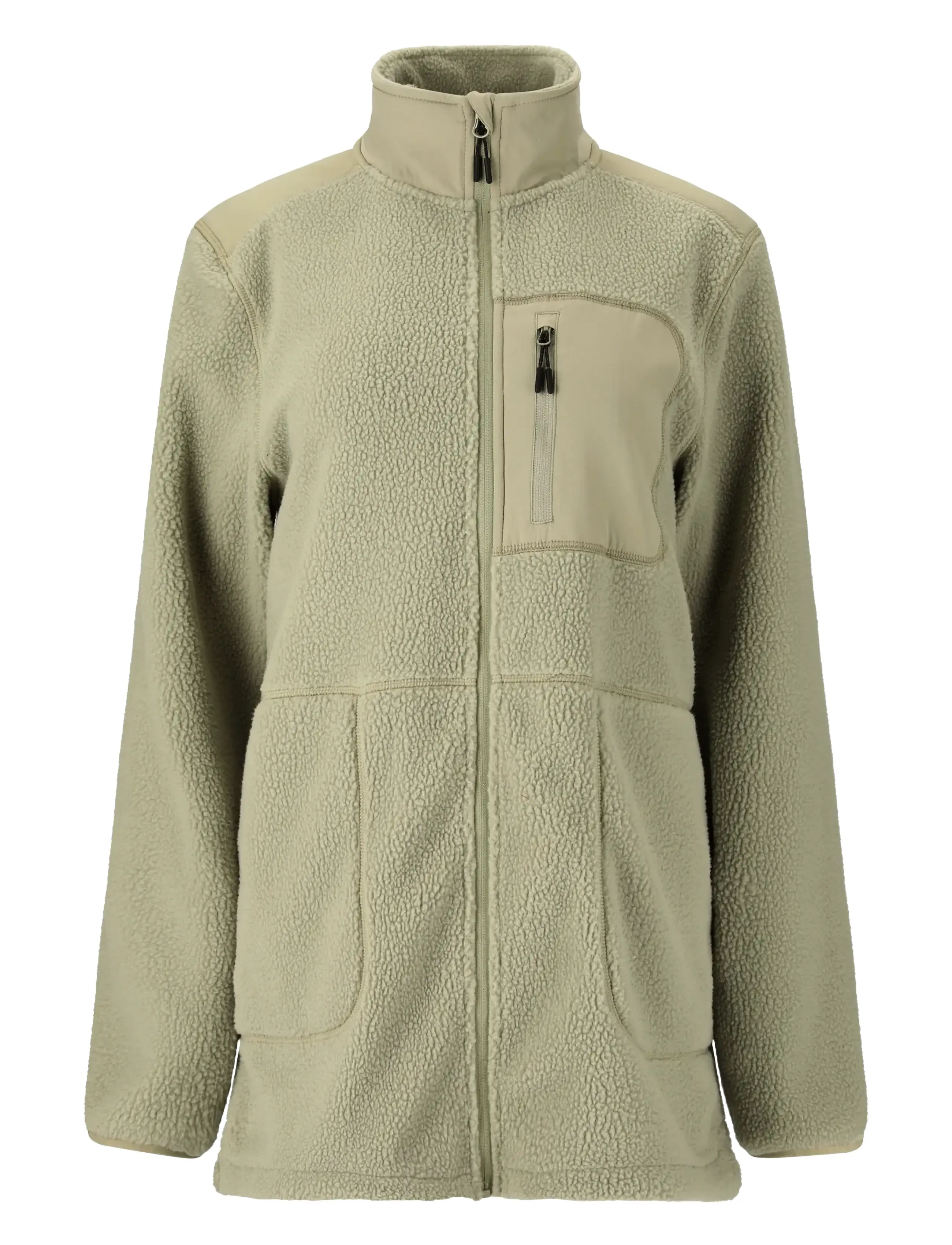 Felis W Long Teddy Jacket - SEAGRASS