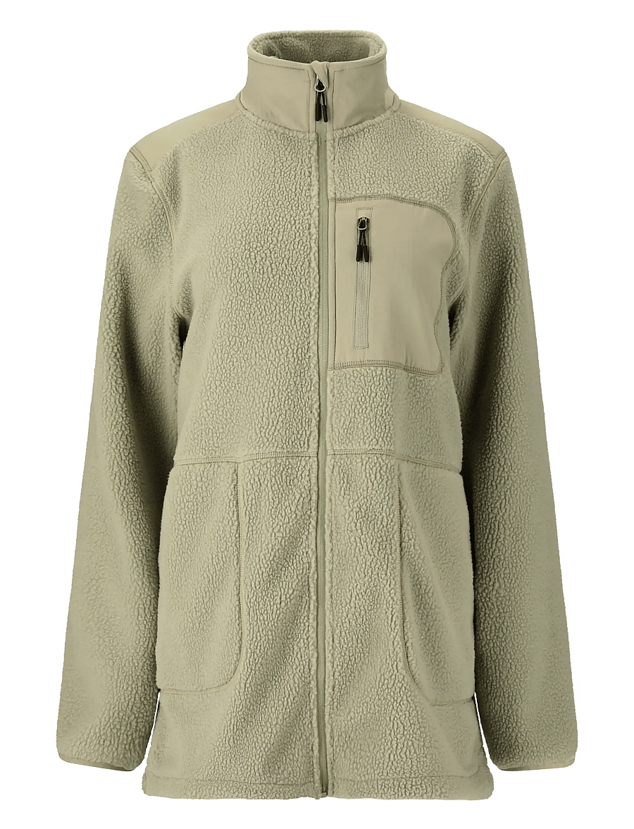 Whistler - Felis W Long Teddy Jacket - oberteile - seagrass - 1