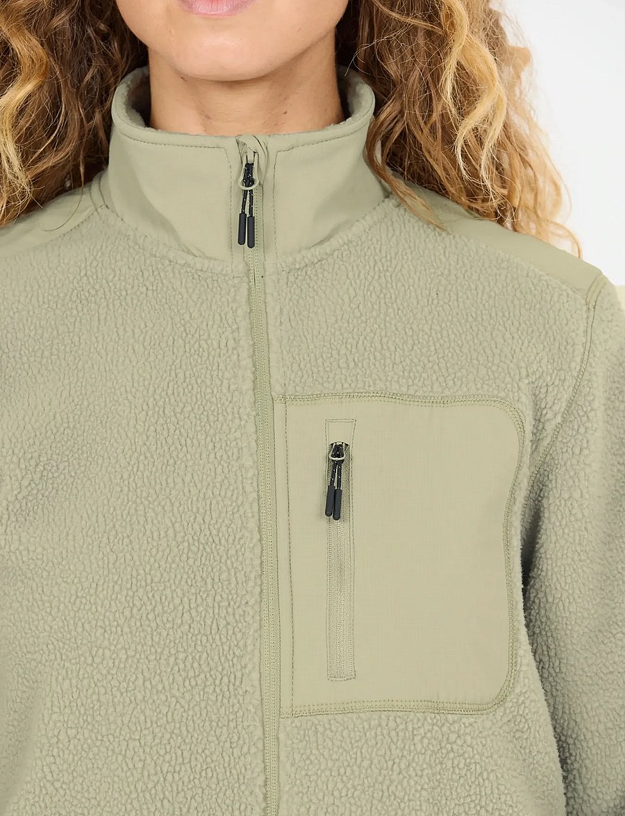 Whistler - Felis W Long Teddy Jacket - oberteile - seagrass - 4