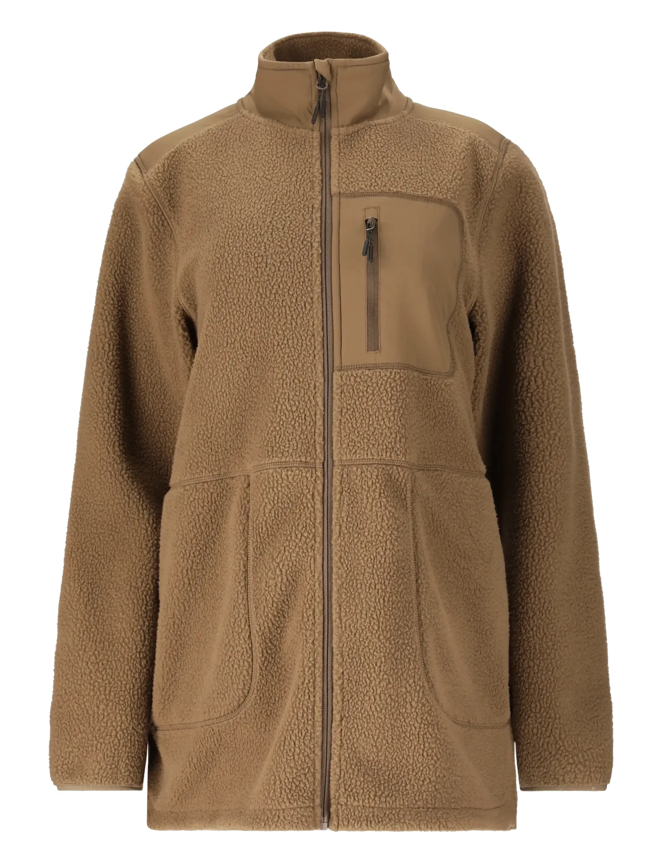 Felis W Long Teddy Jacket - TEAK