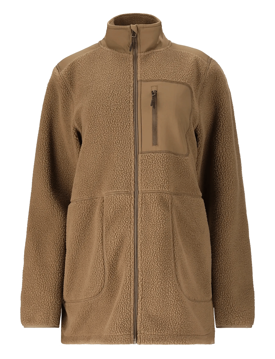 Whistler - Felis W Long Teddy Jacket - oberteile - teak - 1