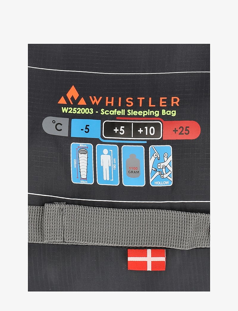 Whistler - Scafell +5 Sleeping Bag - vandringsutrustning - asphalt - 1