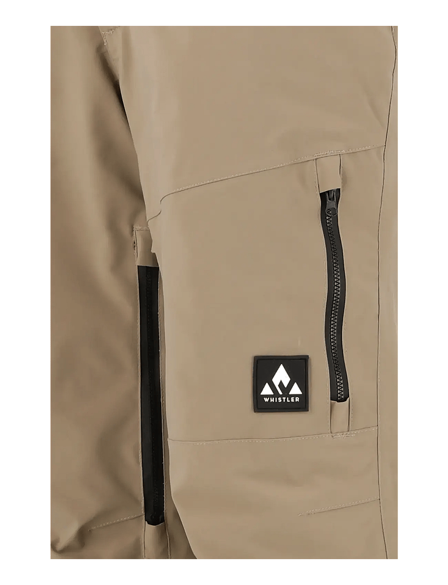 Whistler - Takoda M Lined Shell Ski Pants - skidbyxor - fallen rock - 3