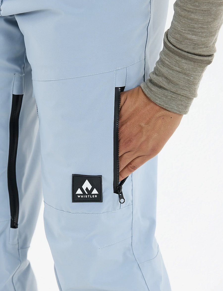 Whistler - Takoda W Lined Shell Ski Pants - skitøj - dusty blue - 4