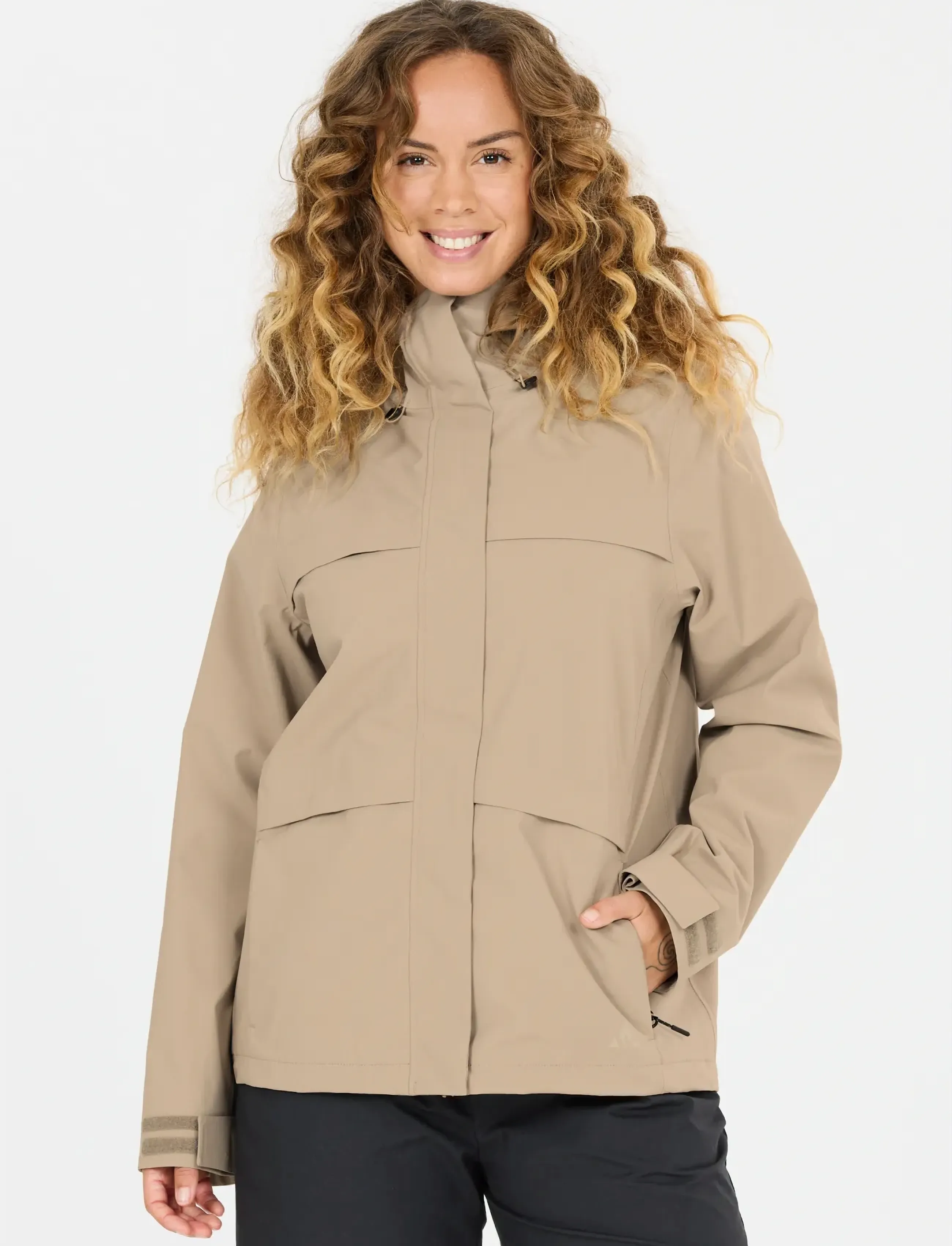 Whistler Liel W Jacket W-Pro 10000, Kvinder, Hættejakke, Beige, Str: 42