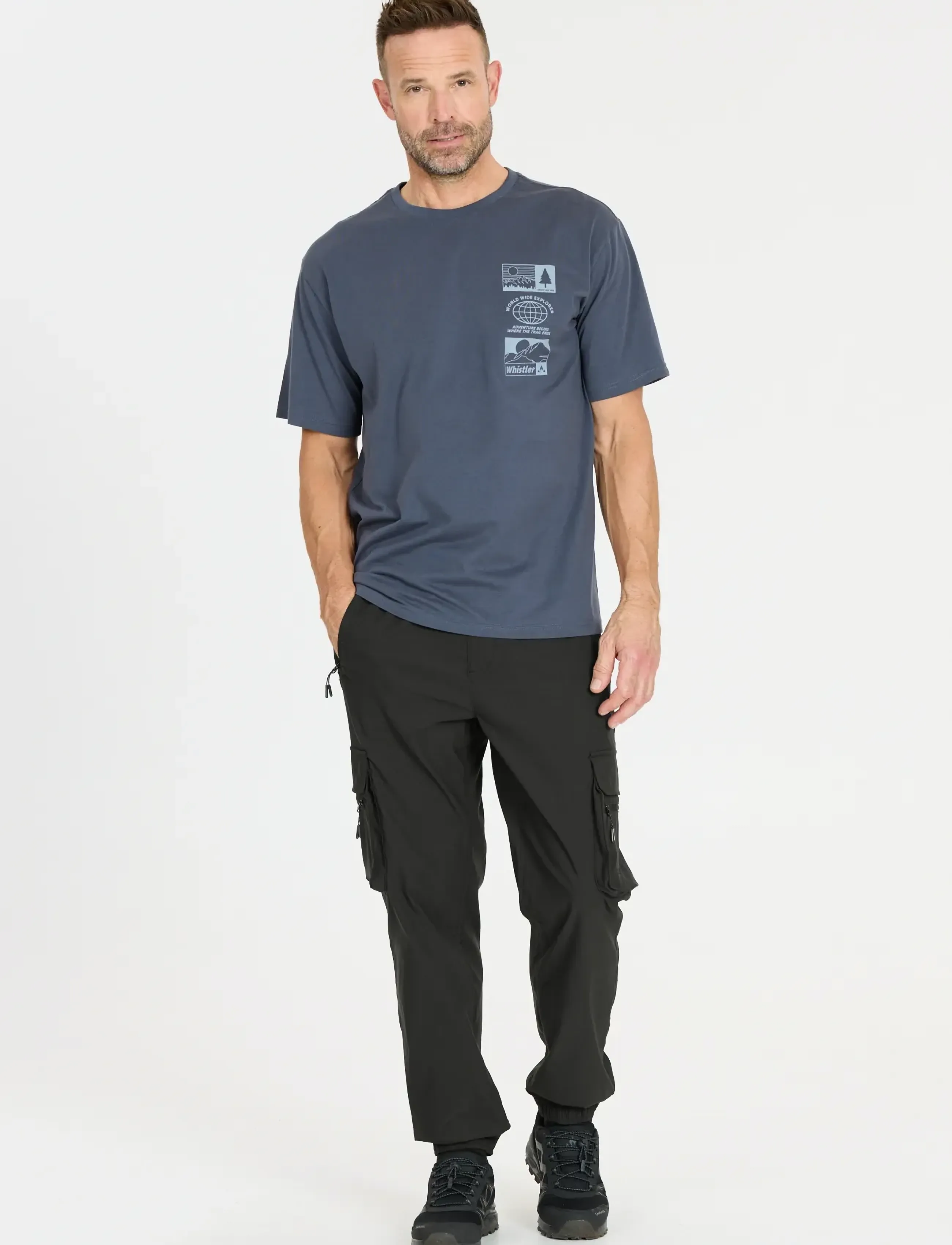 Whistler Portus M Track Pants - Streetstyle - BLACK / black