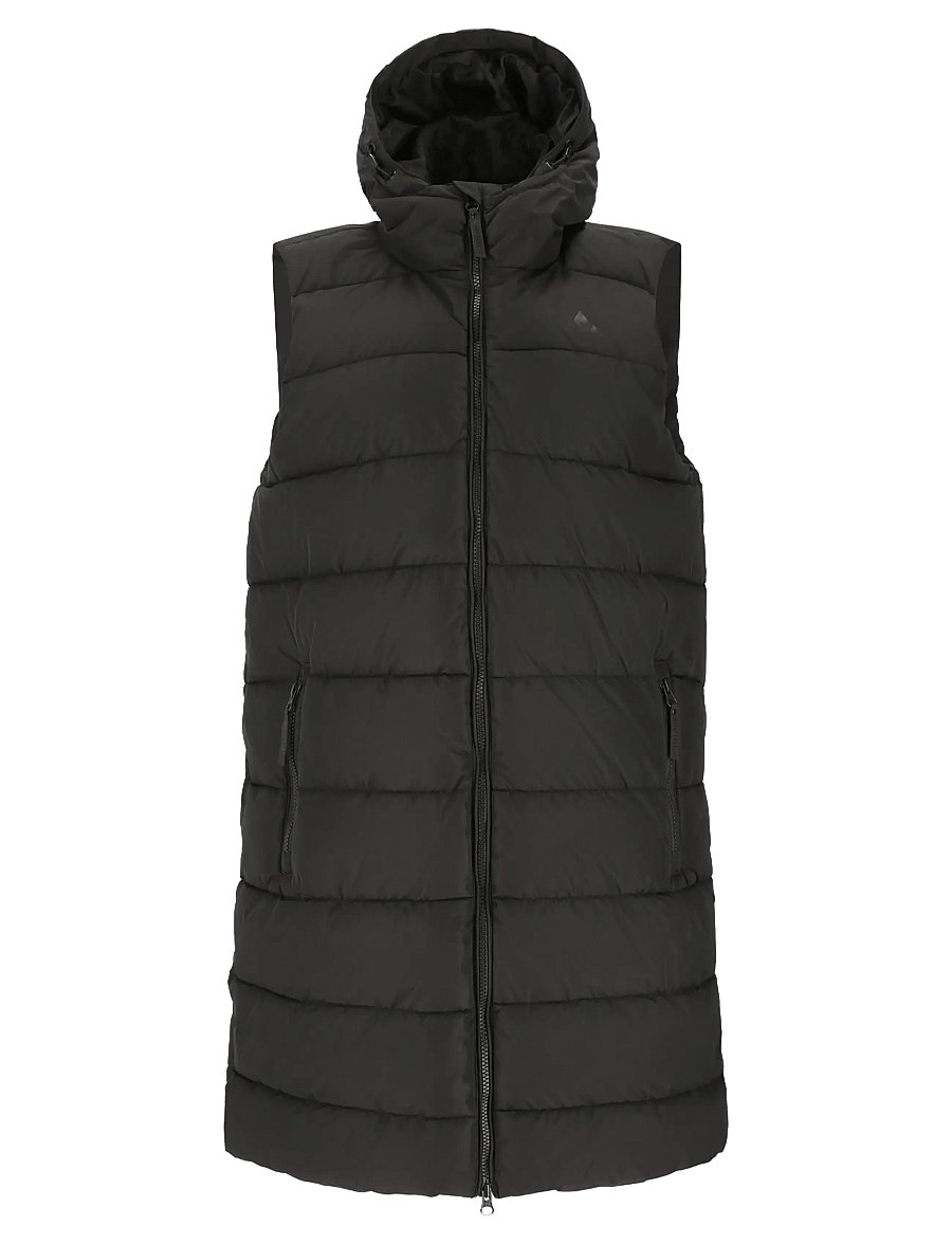Whistler - Amaret W Long Puffer Vest - ytterkläder - black - 1
