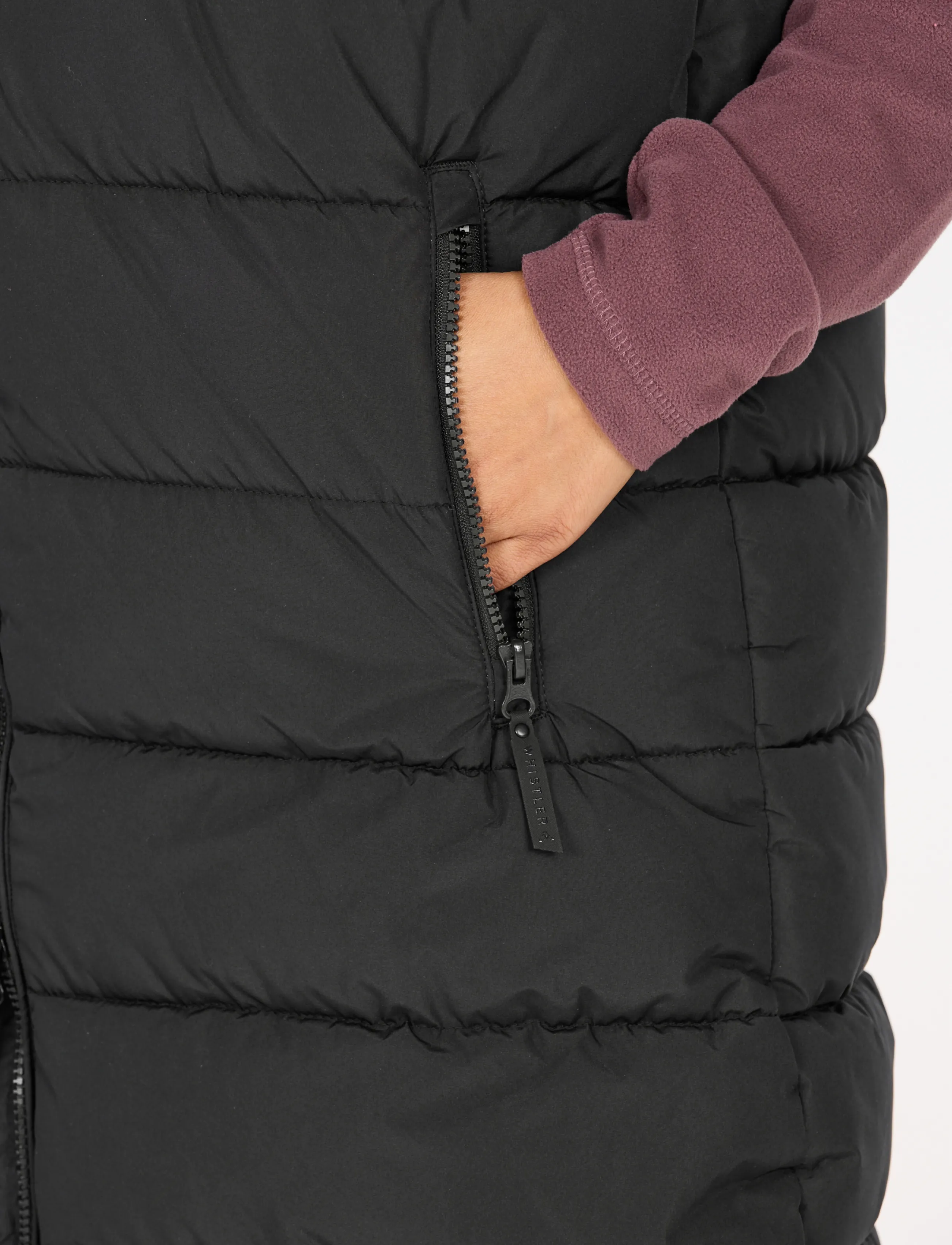 Whistler - Amaret W Long Puffer Vest - ytterkläder - black - 3