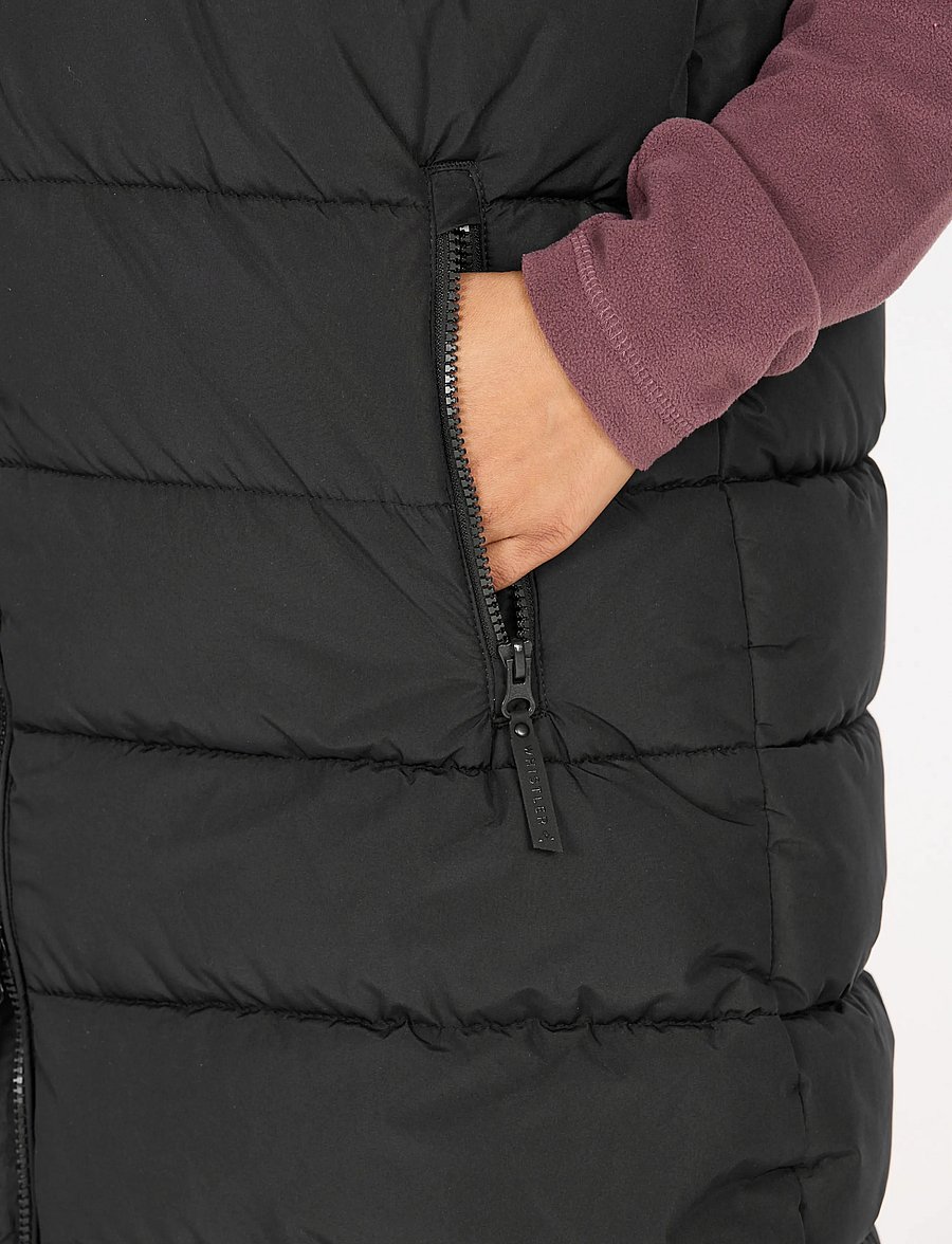 Whistler - Amaret W Long Puffer Vest - ytterkläder - black - 3