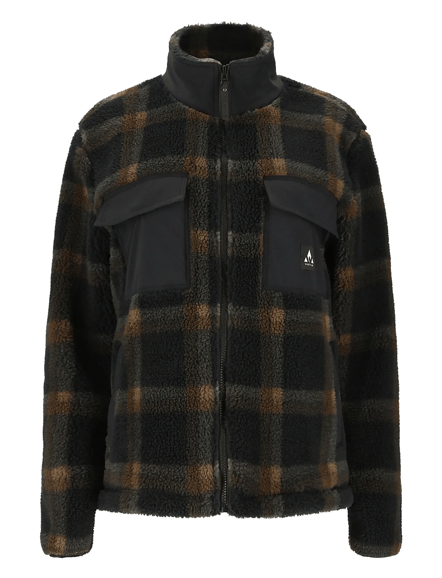 Whistler - Carrillo W AOP Teddy Fleece Jacket - Överdelar - black - 1