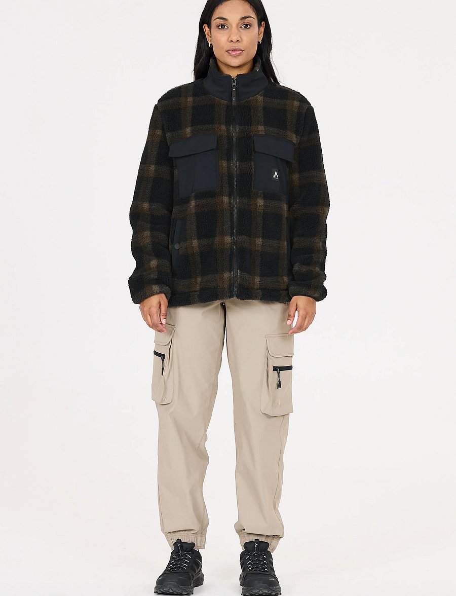 Whistler - Carrillo W AOP Teddy Fleece Jacket - Överdelar - black - 3