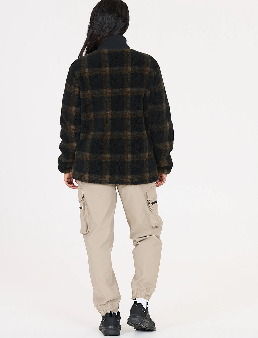 Whistler - Carrillo W AOP Teddy Fleece Jacket - Överdelar - black - 4