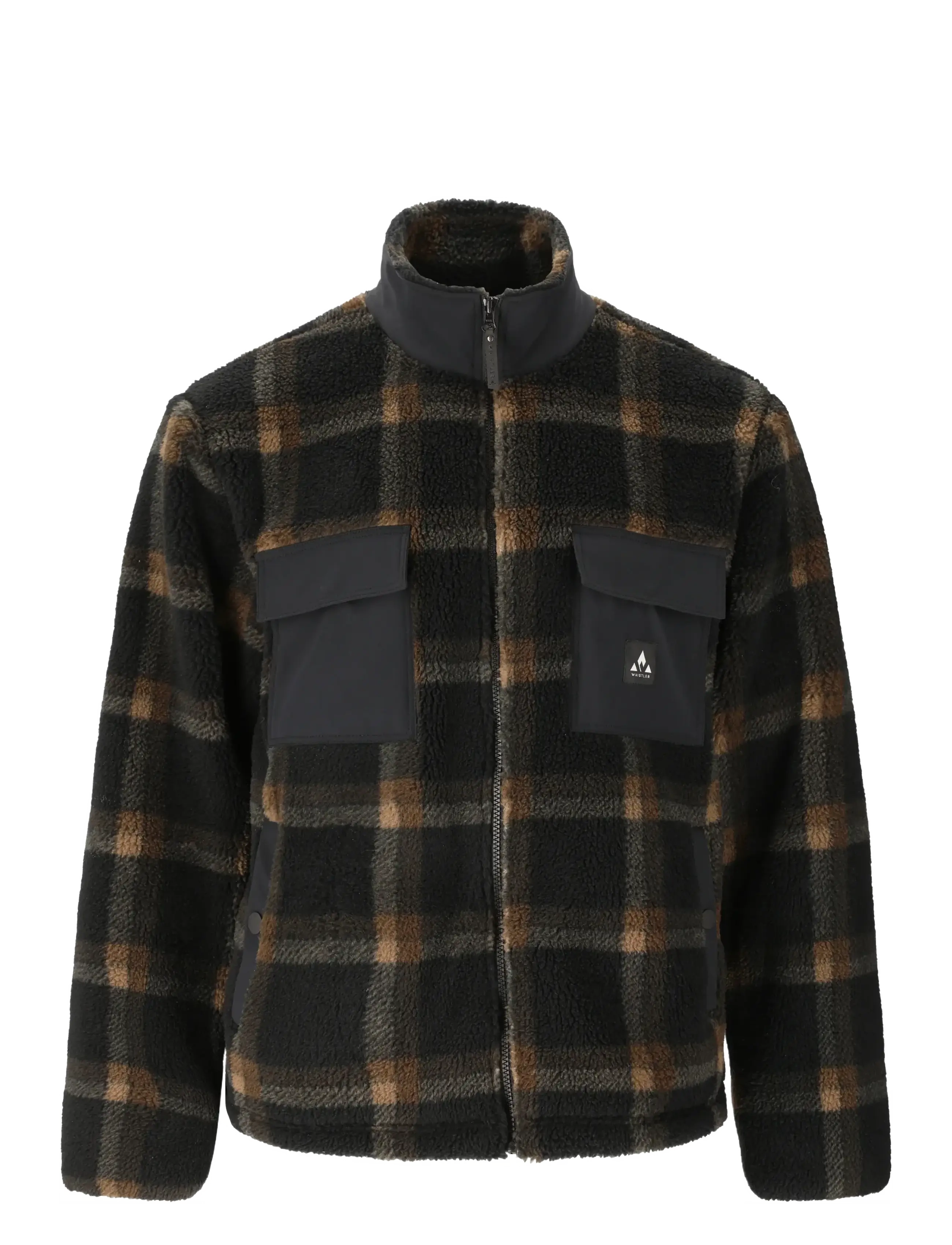 Whistler Carrillo M AOP Teddy Fleece Jacket - Vis alt - BLACK / black