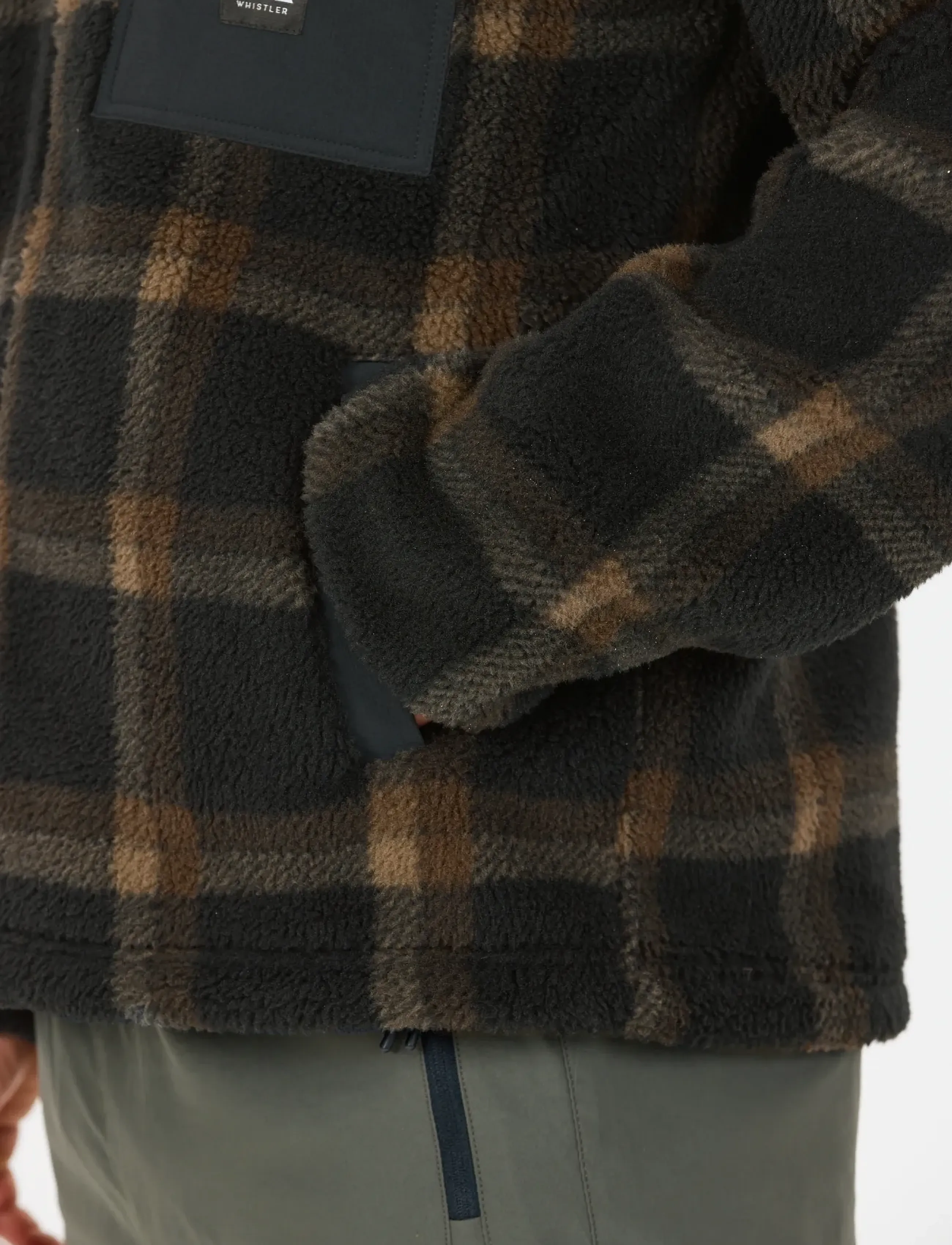 Whistler - Carrillo M AOP Teddy Fleece Jacket - black - 3