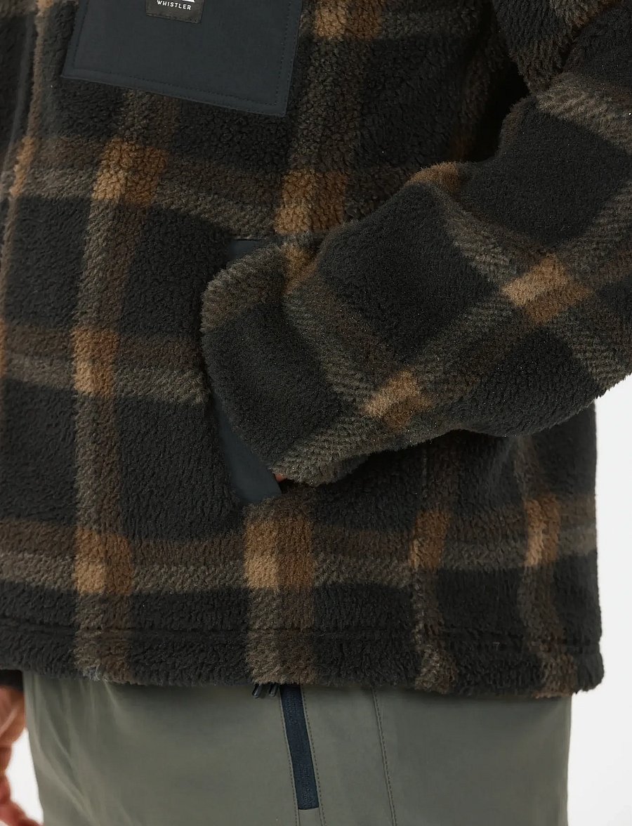 Whistler - Carrillo M AOP Teddy Fleece Jacket - black - 3