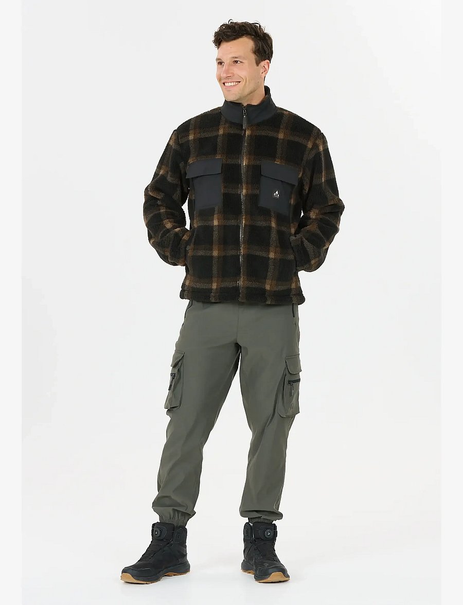 Whistler - Carrillo M AOP Teddy Fleece Jacket - black - 4
