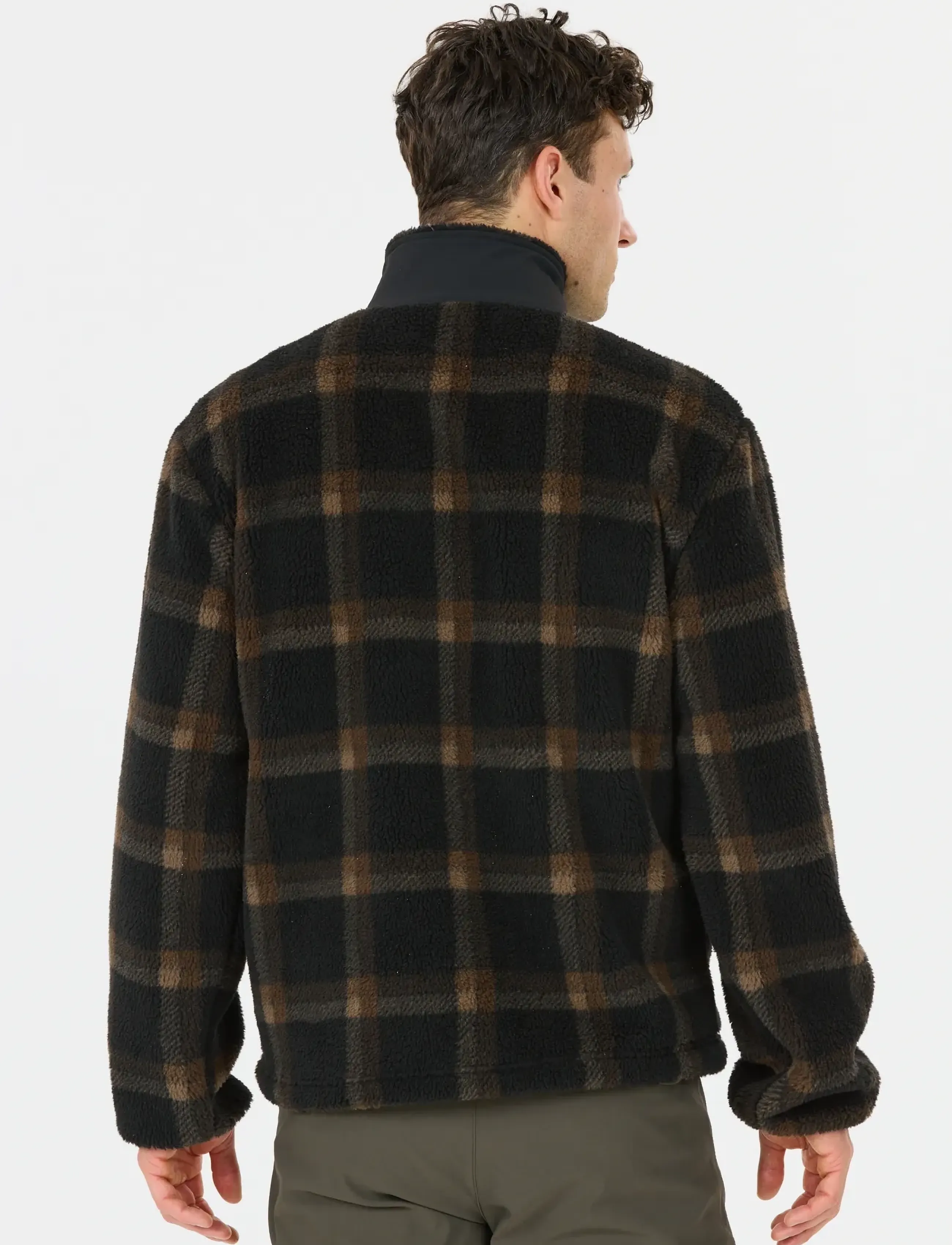 Whistler Carrillo M AOP Teddy Fleece Jacket - Clothing - BLACK / black