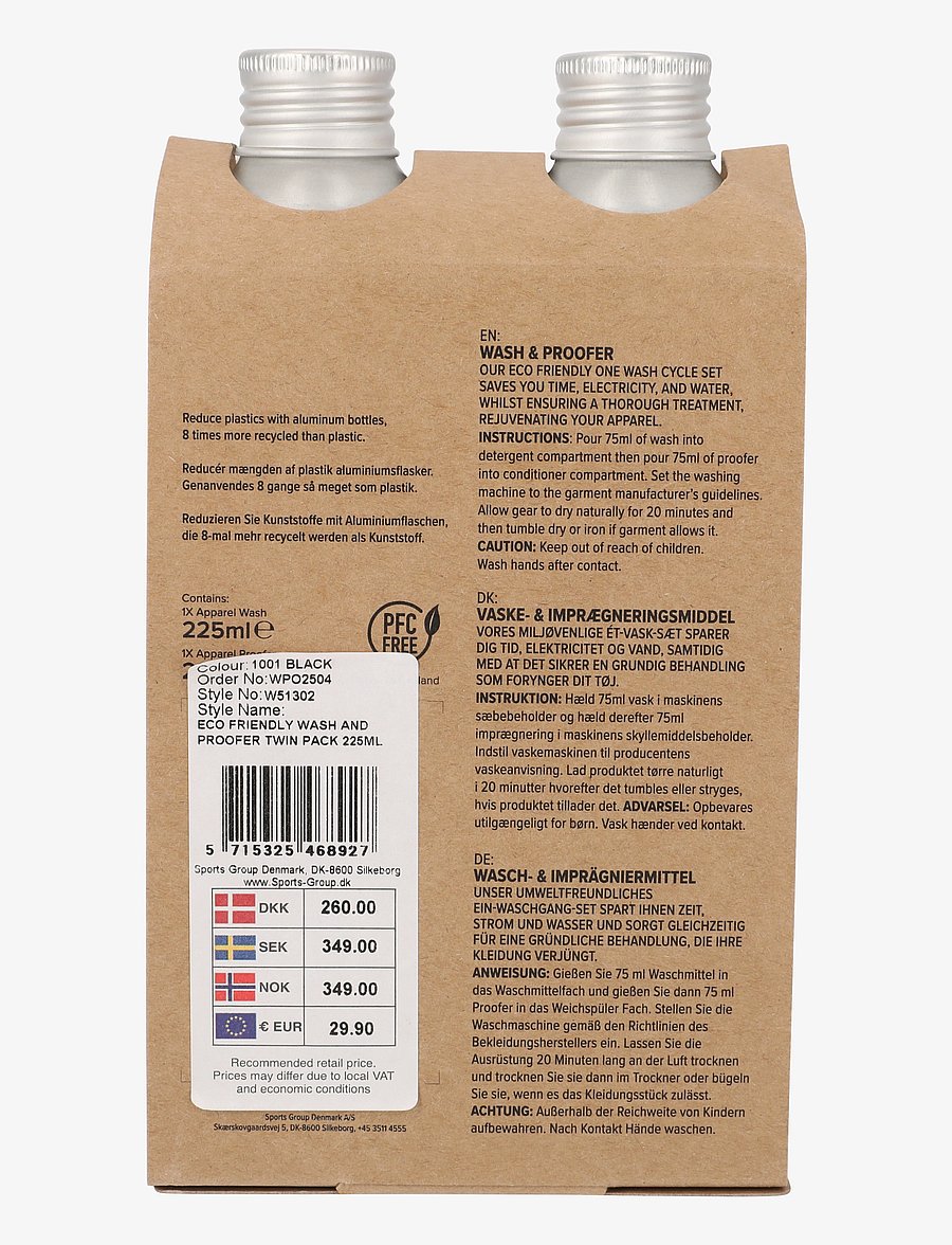 Whistler - Wash and Proofer Twin Pack 225ml - black - 1