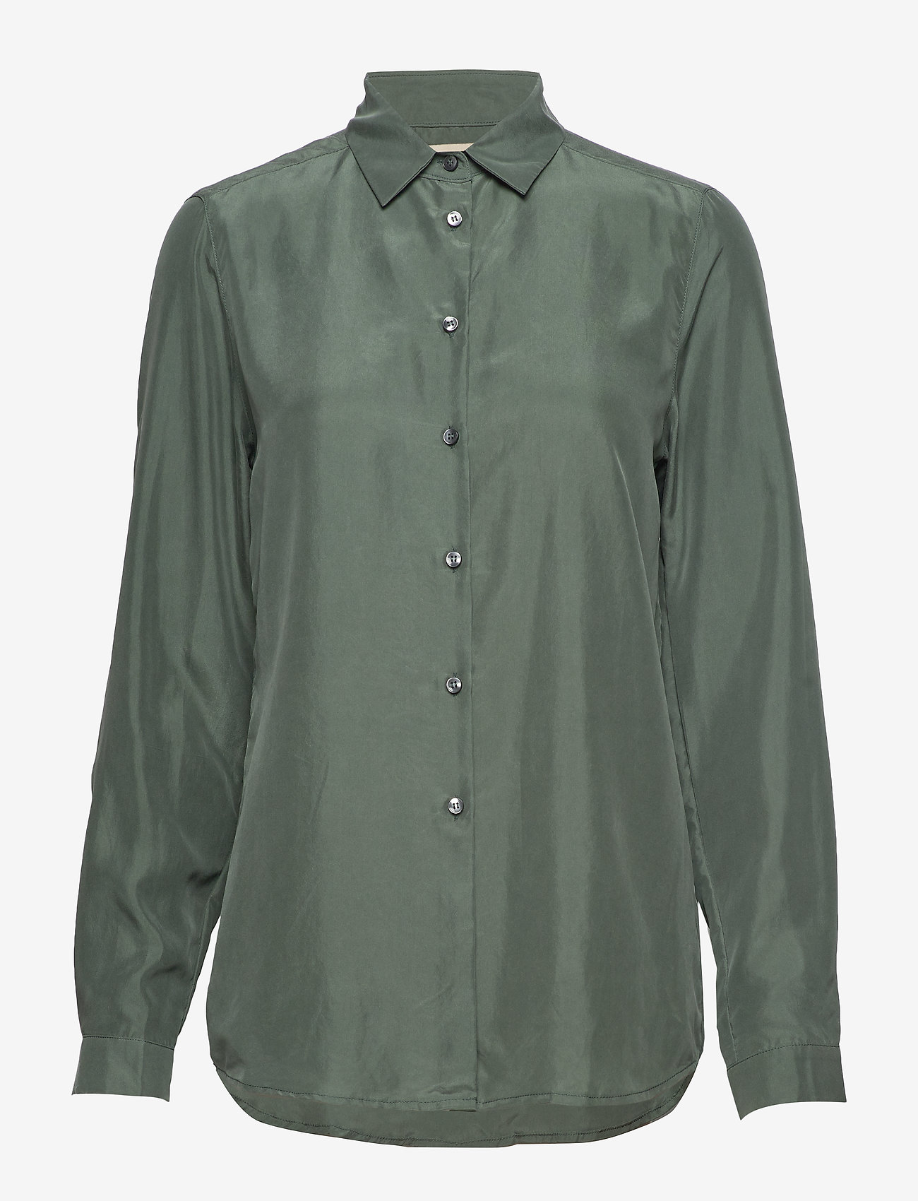 Whyred - KAROLINA WASHED SILK - cypress green - 0