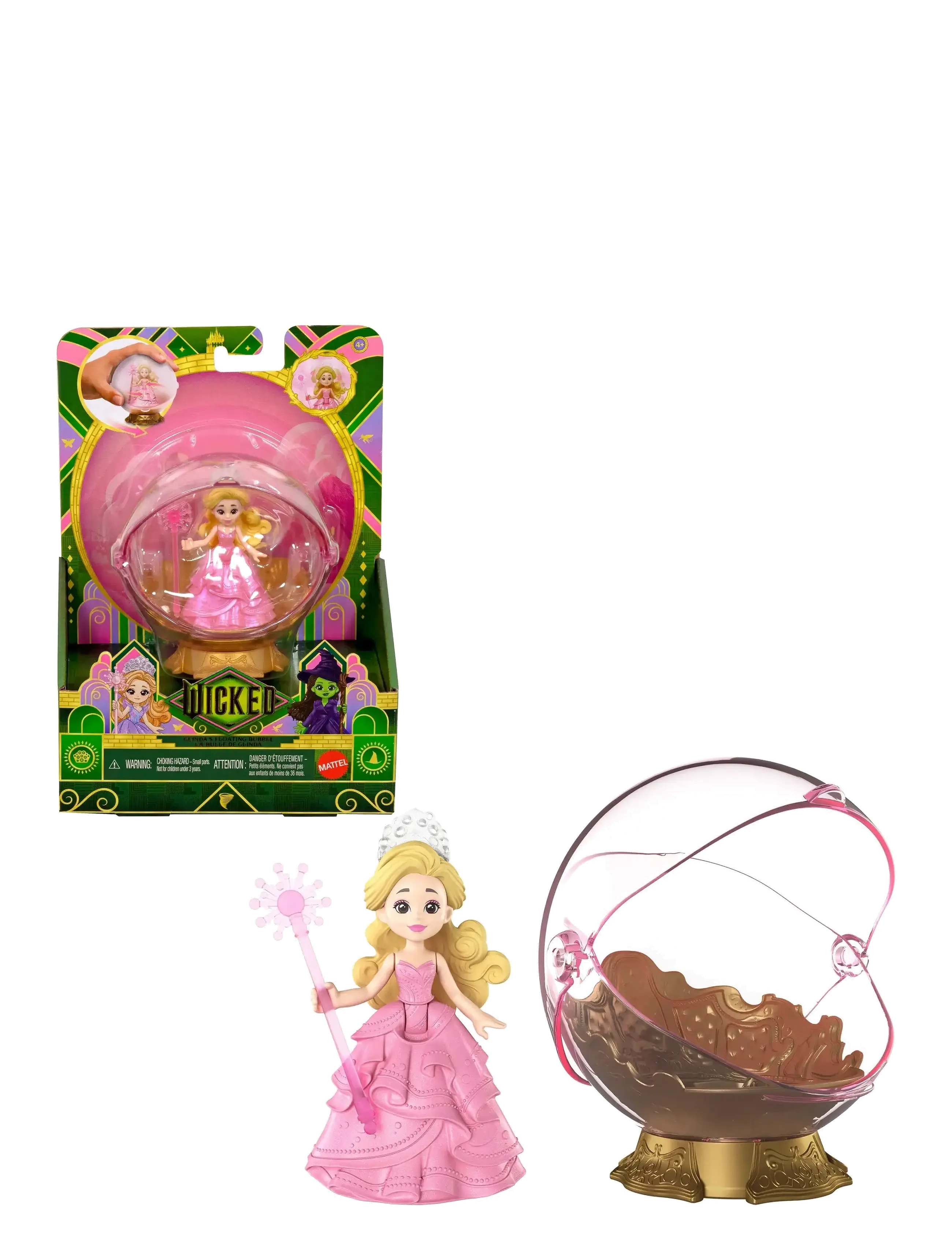 Wicked Universal Pictures’ Wicked Glinda’s Floating Bubble Toy With Vehicle & Glinda Small Doll, One Size, Multi/patterned, Dukker Og Tilbehør > Dukke