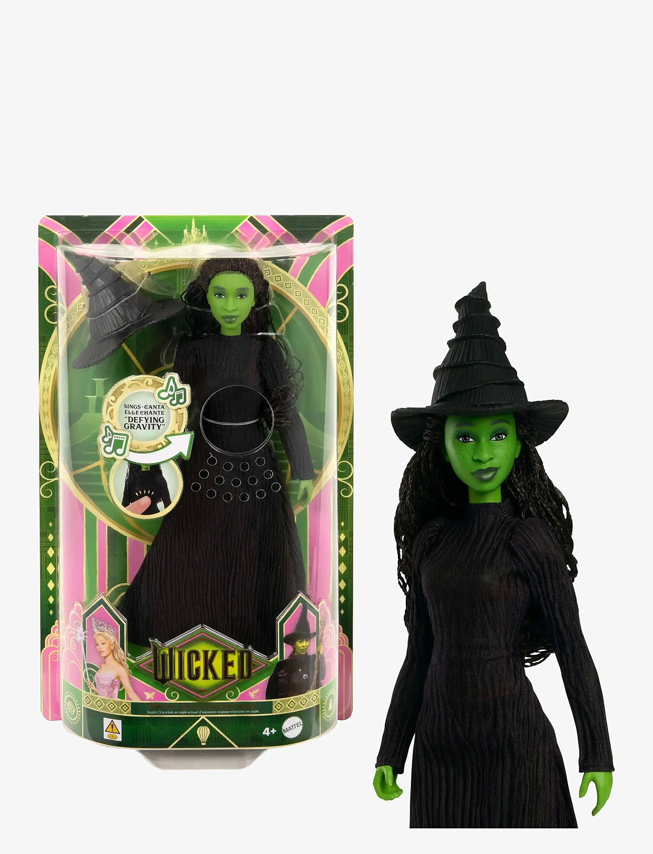 Wicked - Wicked Singing Elphaba Fashion Doll, Posable with Removable Movie Fashions & Accessories - filmu un pasaku varoņi - multi color - 1