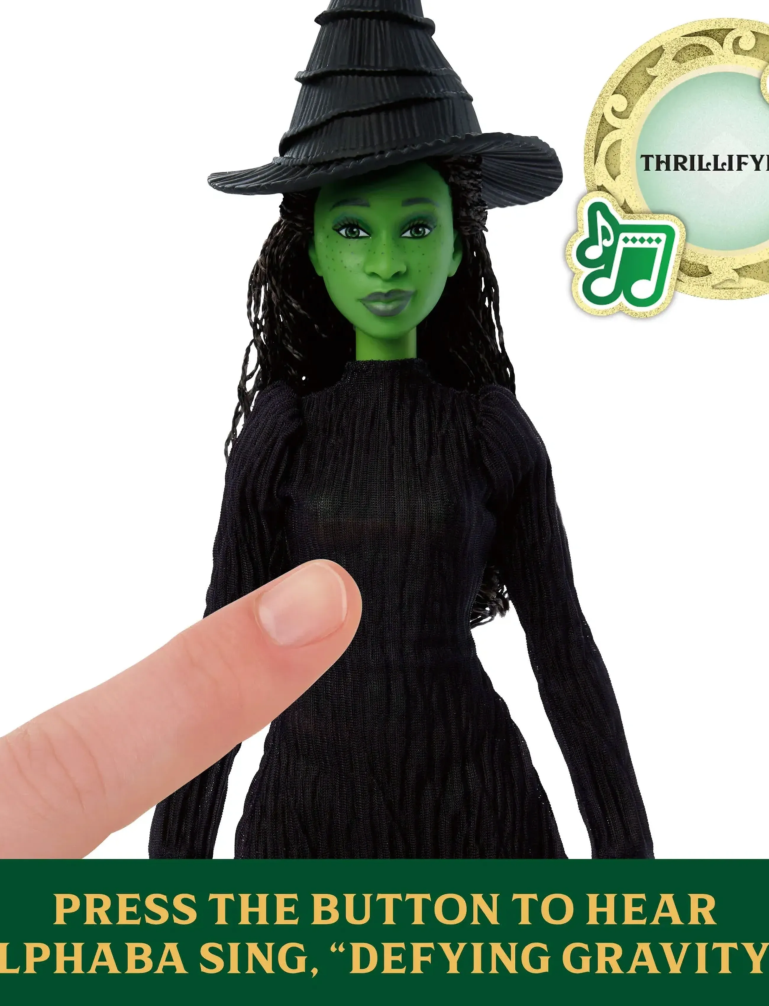 Wicked - Wicked Singing Elphaba Fashion Doll, Posable with Removable Movie Fashions & Accessories - personnages de films et de contes de fées - multi color - 3
