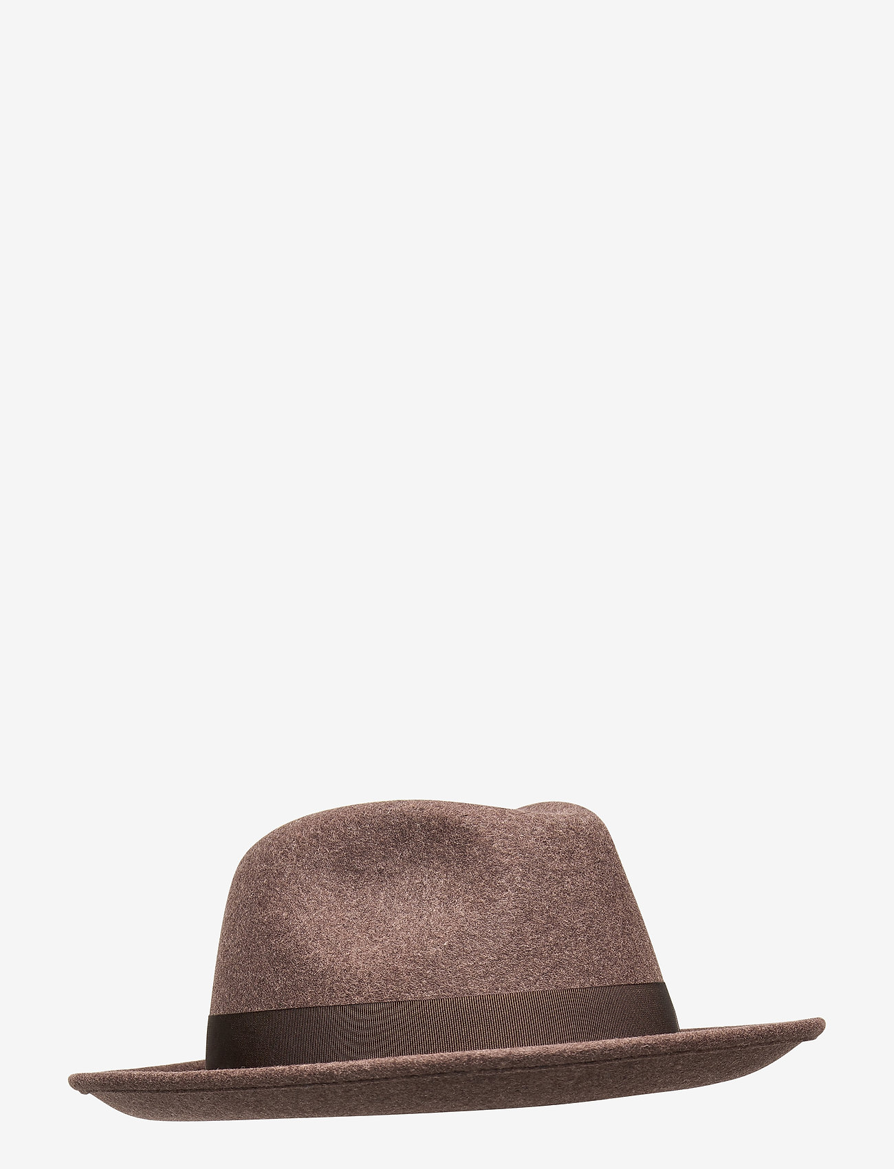 Fedora Wool Hat - BROWN MELANGE