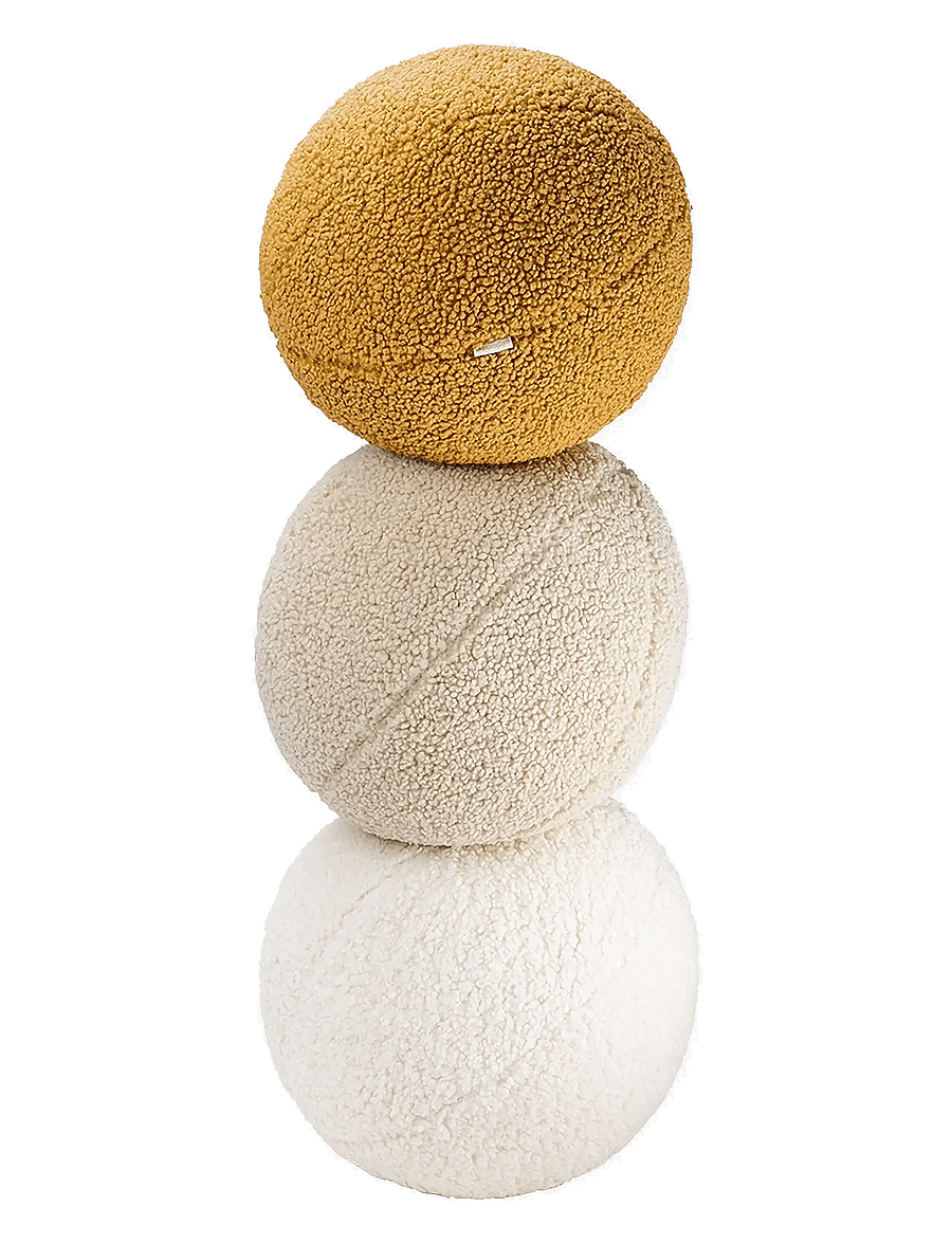 Wigiwama - Ball Cushion teddy - biscuit - 0