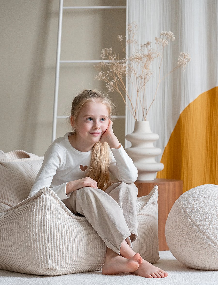 Wigiwama - Beanbag Chair corduroy - puhvetid ja tugitoolid - marshmallow - 3
