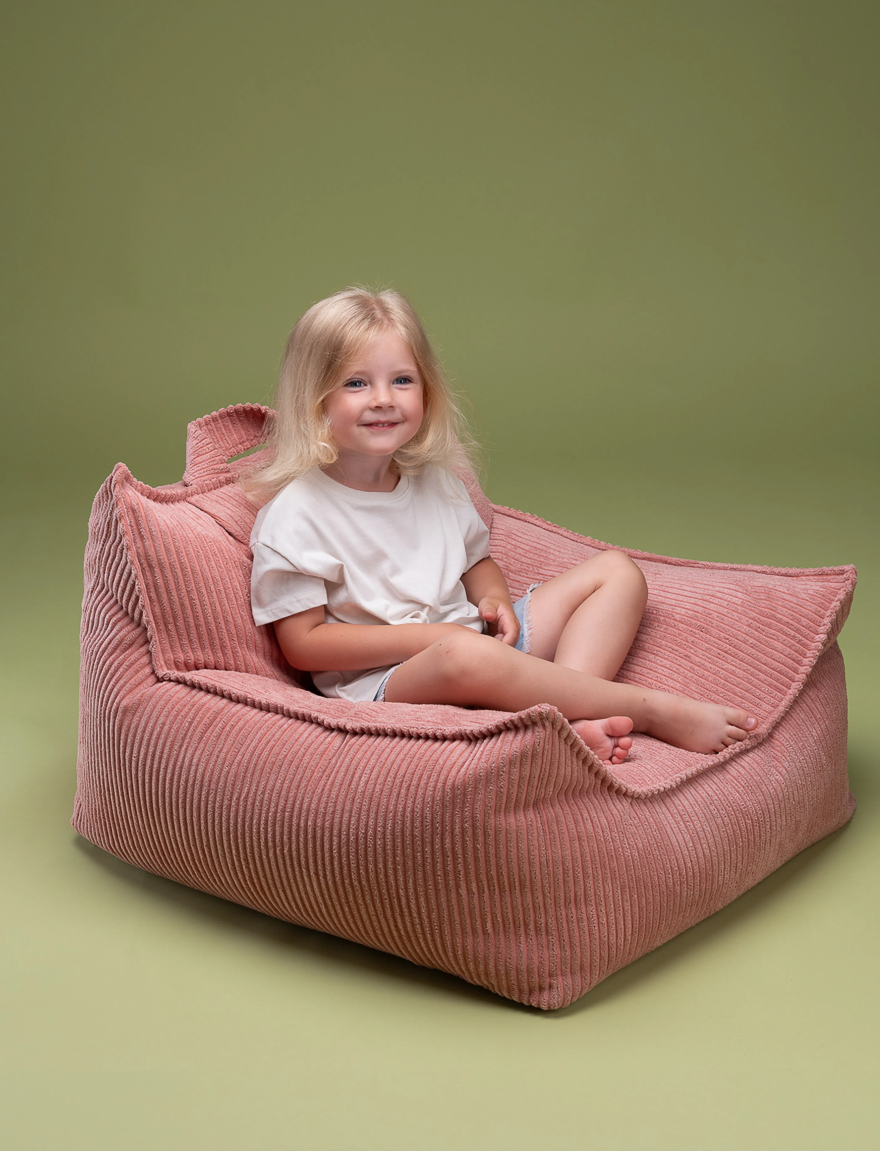 Wigiwama - Beanbag Chair corduroy - poefs en fauteuils - pink mousse - 4