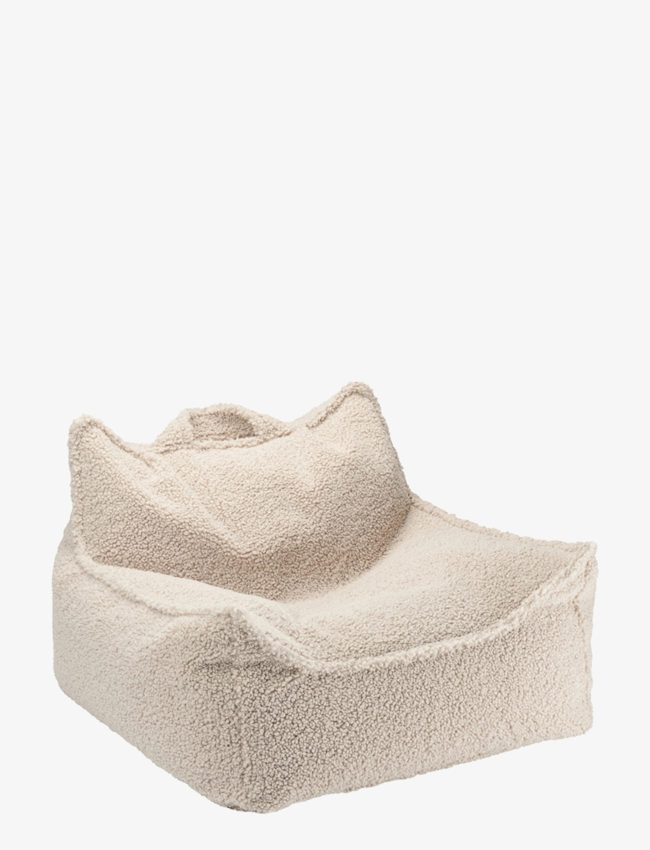 Wigiwama Beanbag Chair Teddy, Puffer, Creme, Str: 80X 70X 50CM